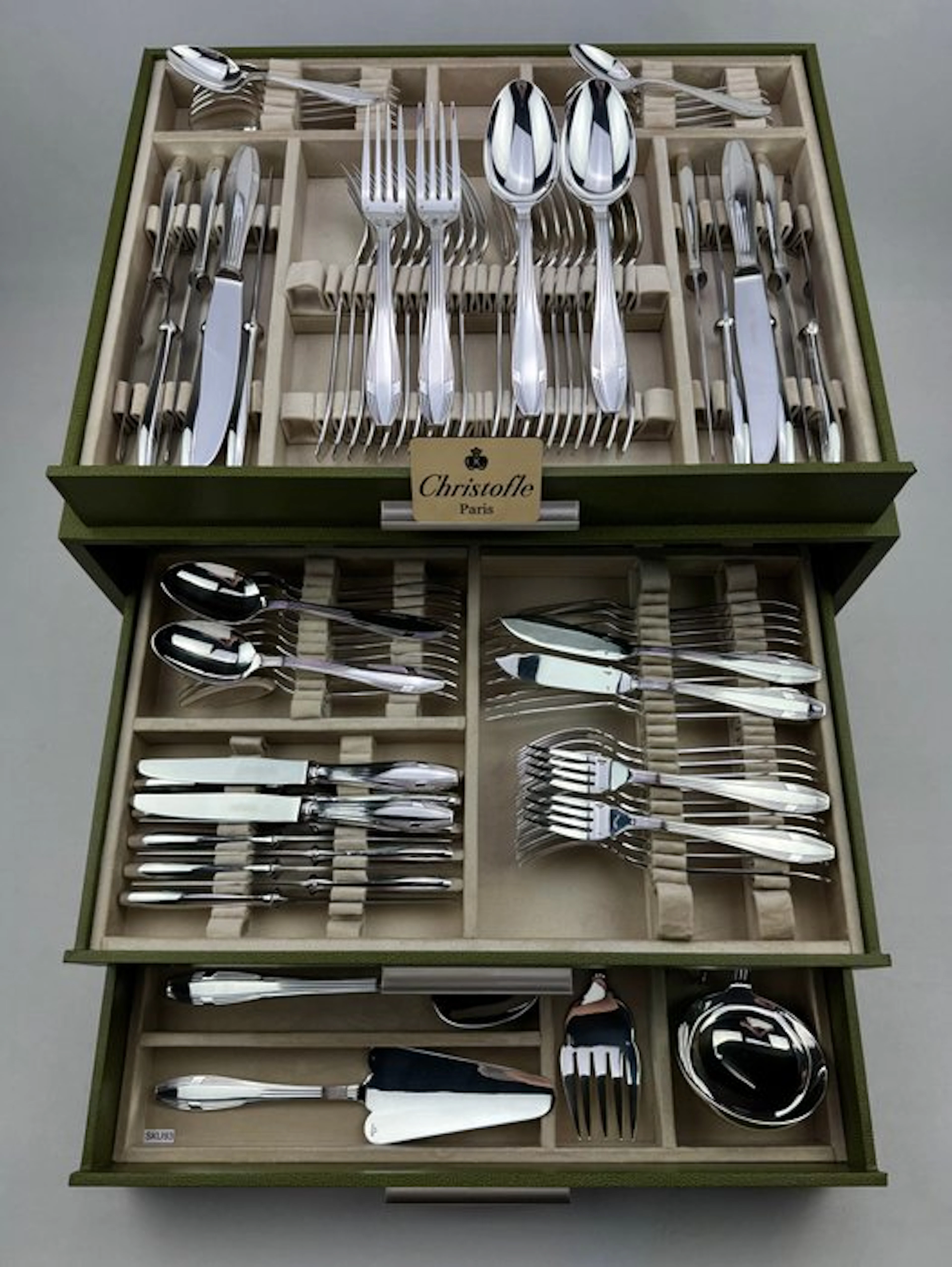 Christofle - Table service for 12 (115) - Pascal - Silverplated