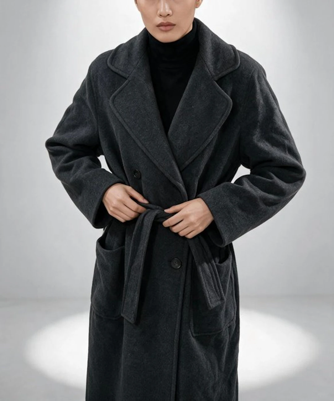 MAX & Co Chic Superior Wool Glamour Trench Jacket Coat...