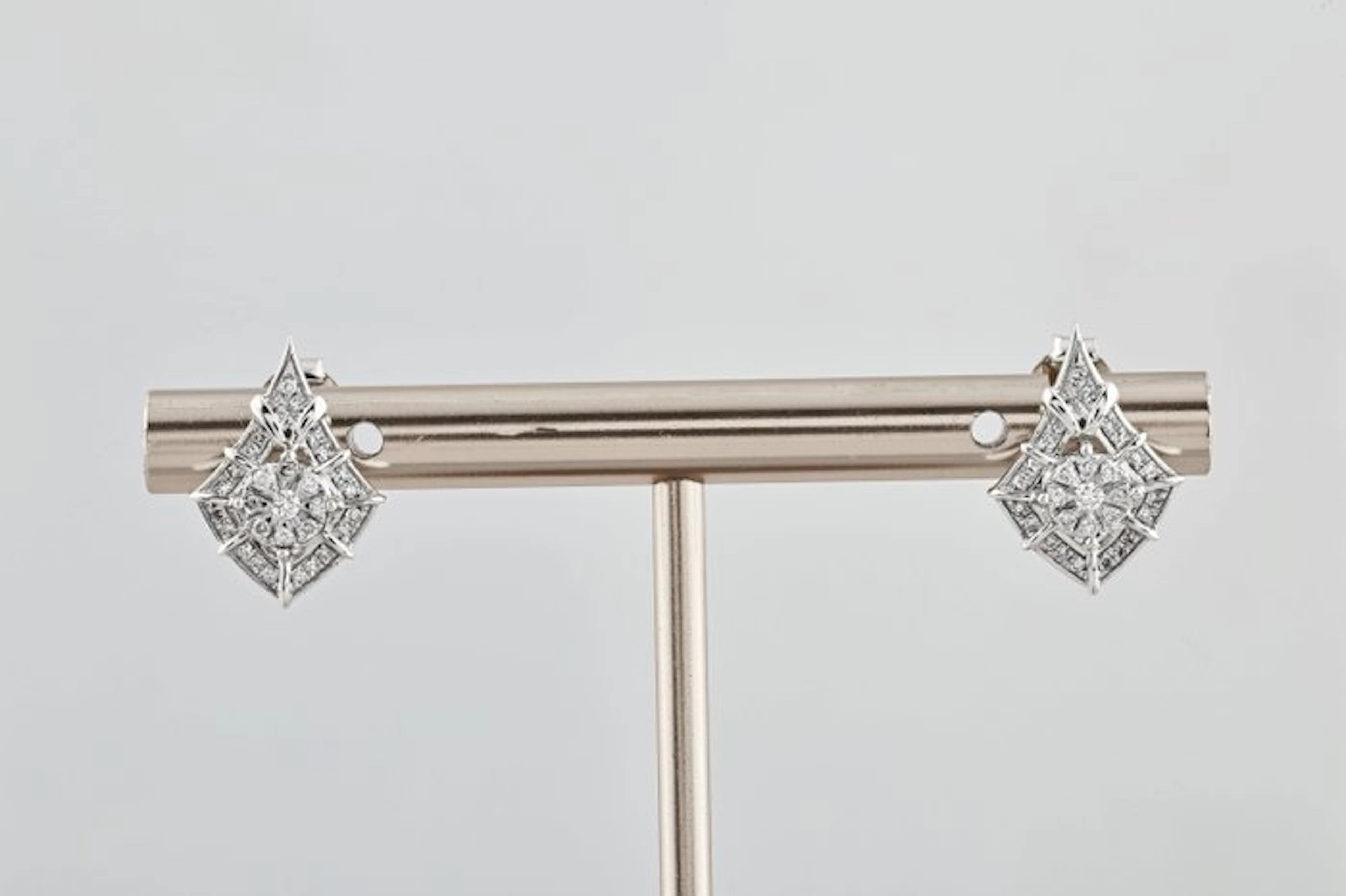 Earrings - 14 kt. White gold - 0.23ct. tw. Diamond (Natural)