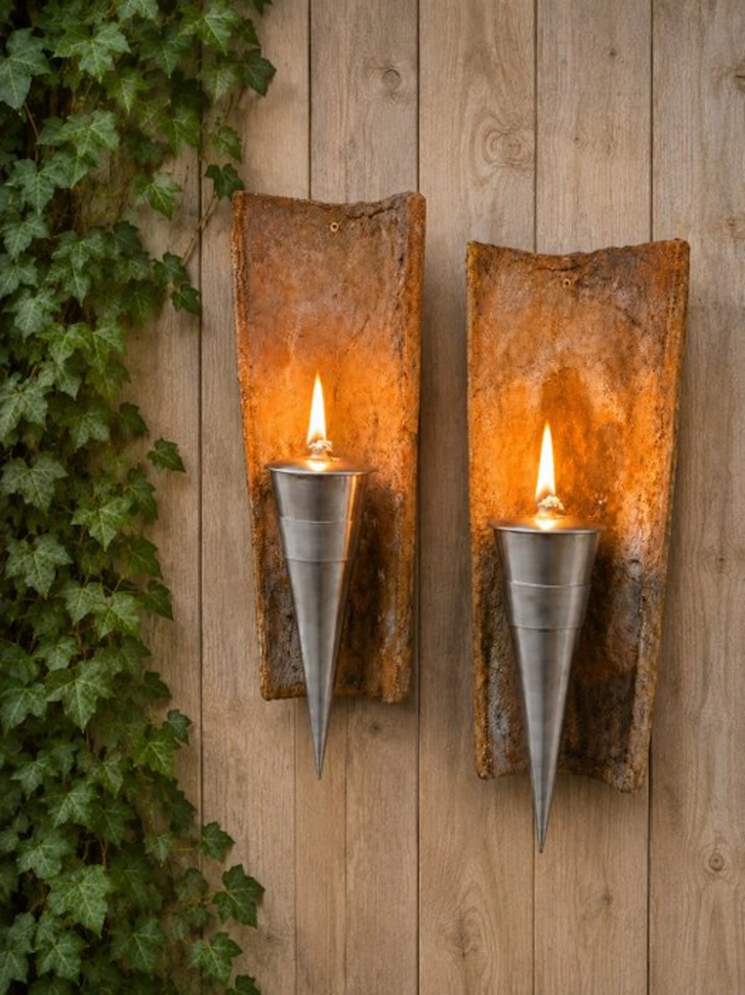 Wall decoration (2) - Europe - Two old wall candle holders.