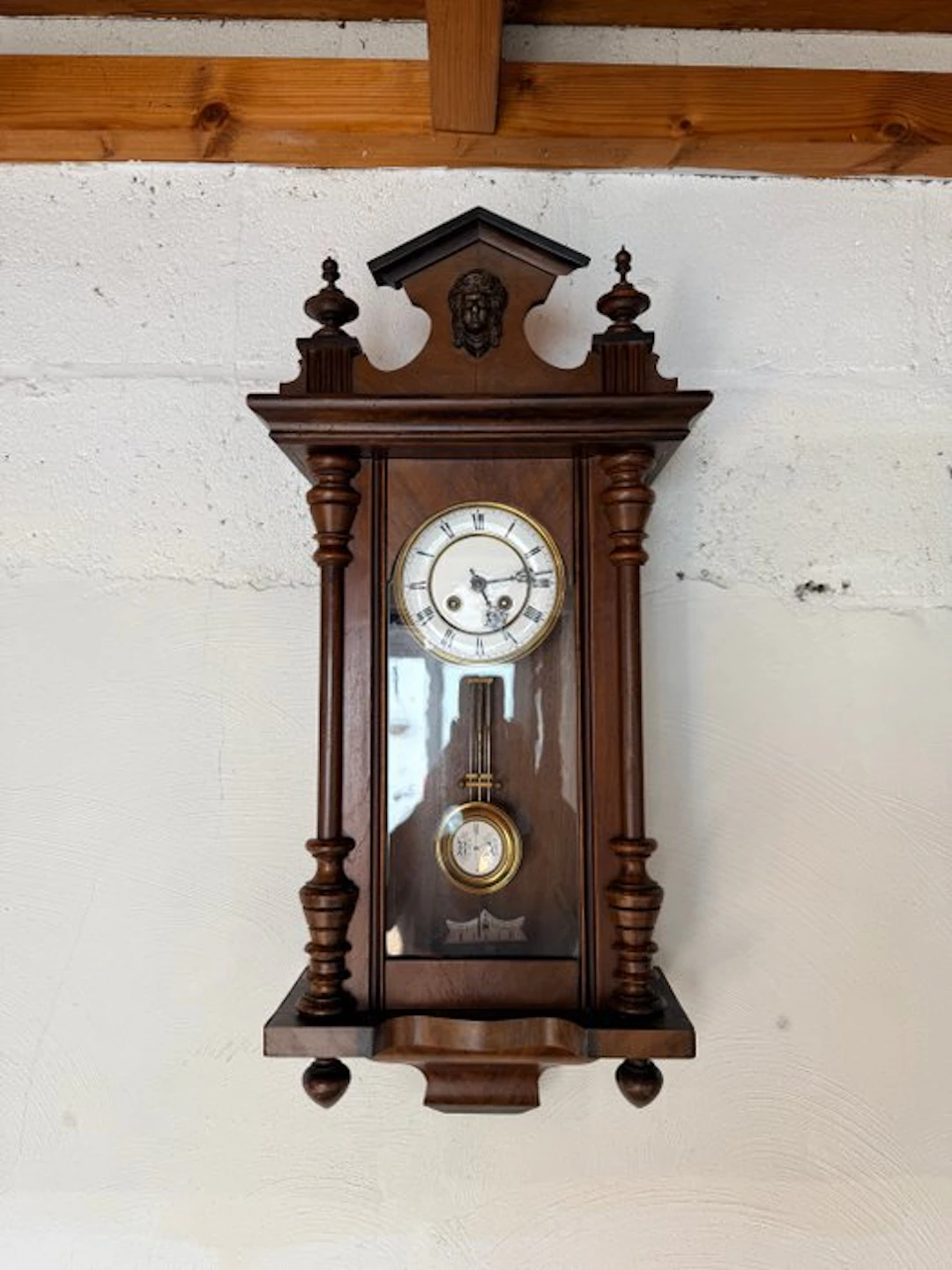Box regulator clock - Antique Wood, Brass - 1910-1920