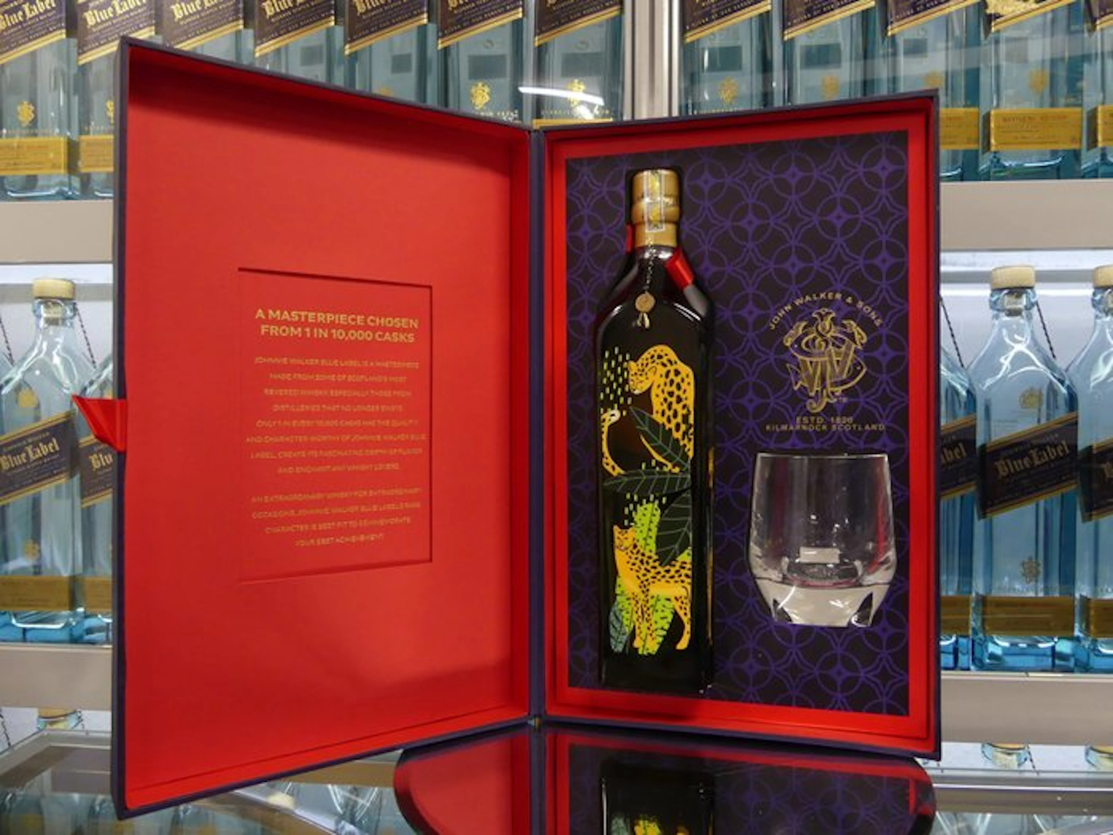 Johnnie Walker Blue Label Limited Edition Design Leopard...