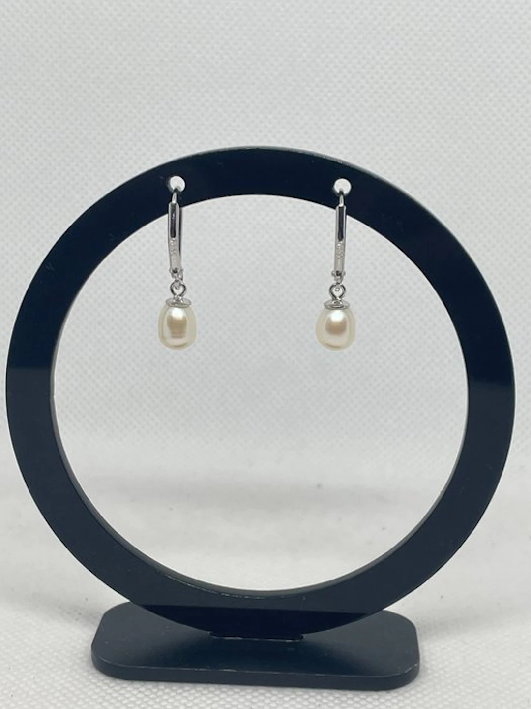 White freshwater pearl earrings – 925 silver - Earrings