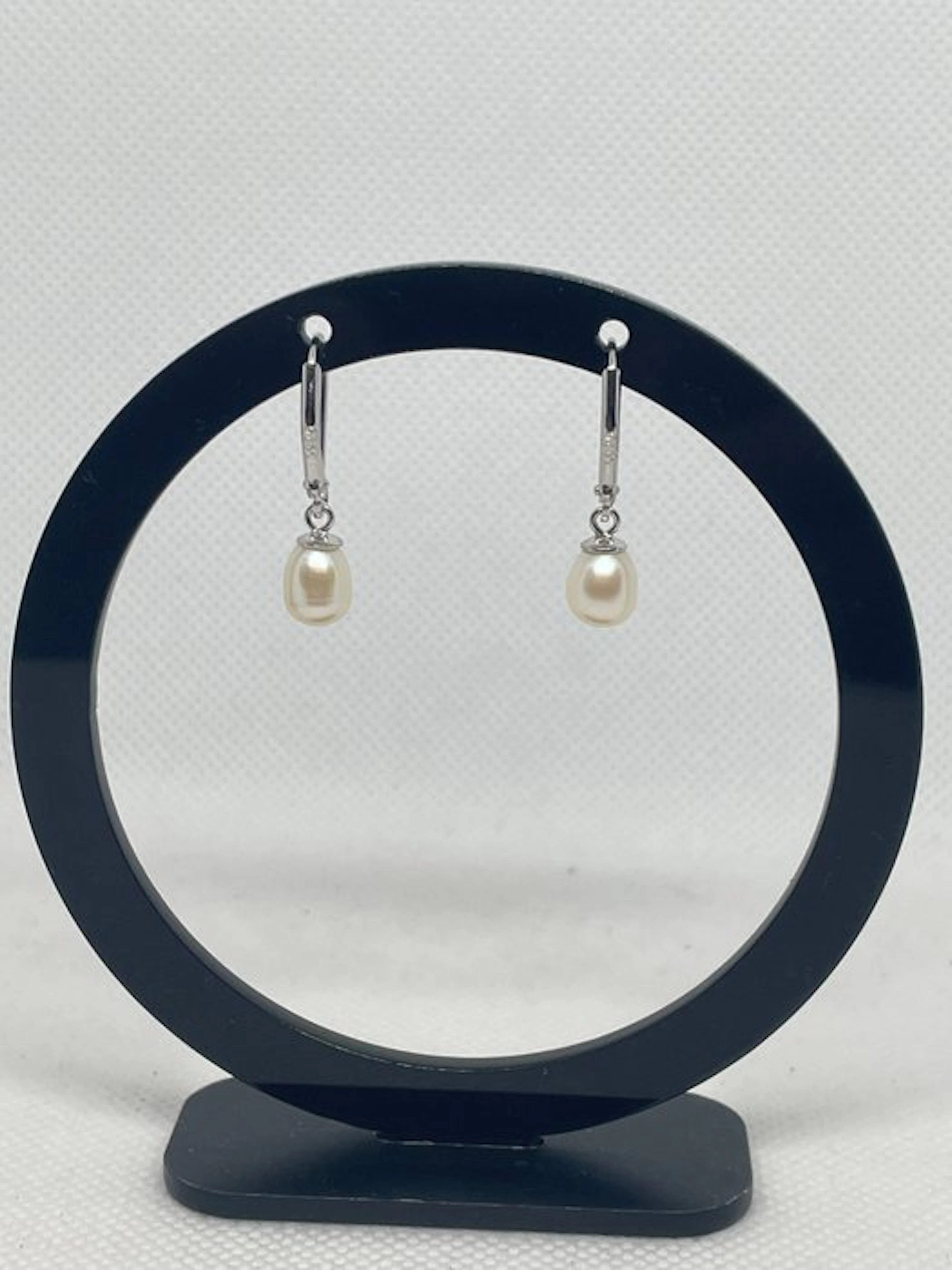 White freshwater pearl earrings – 925 silver - Earrings