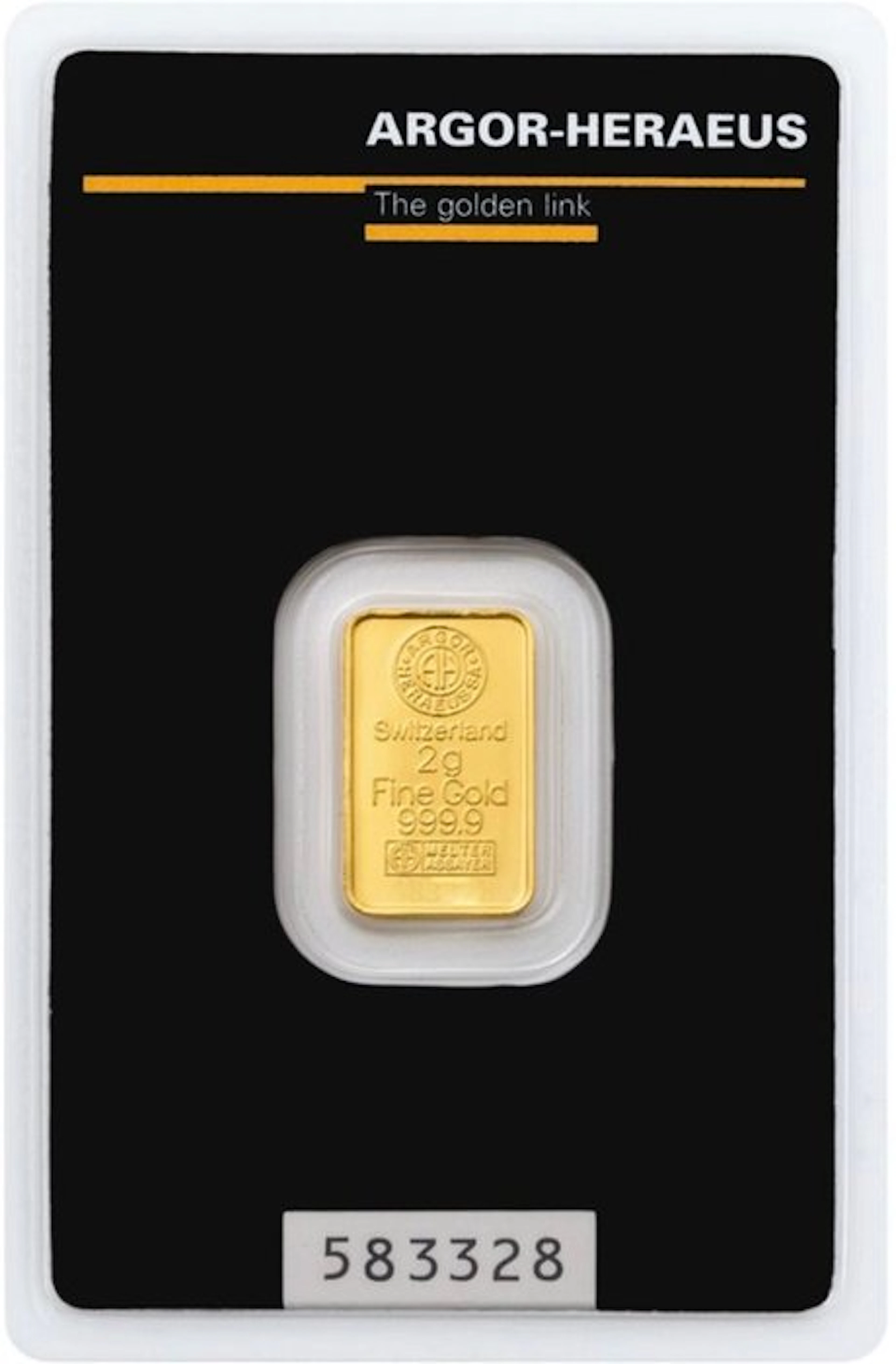 4 grams - Gold .999 - Argor-Heraeus, Switzerland - Sealed & with certificate
