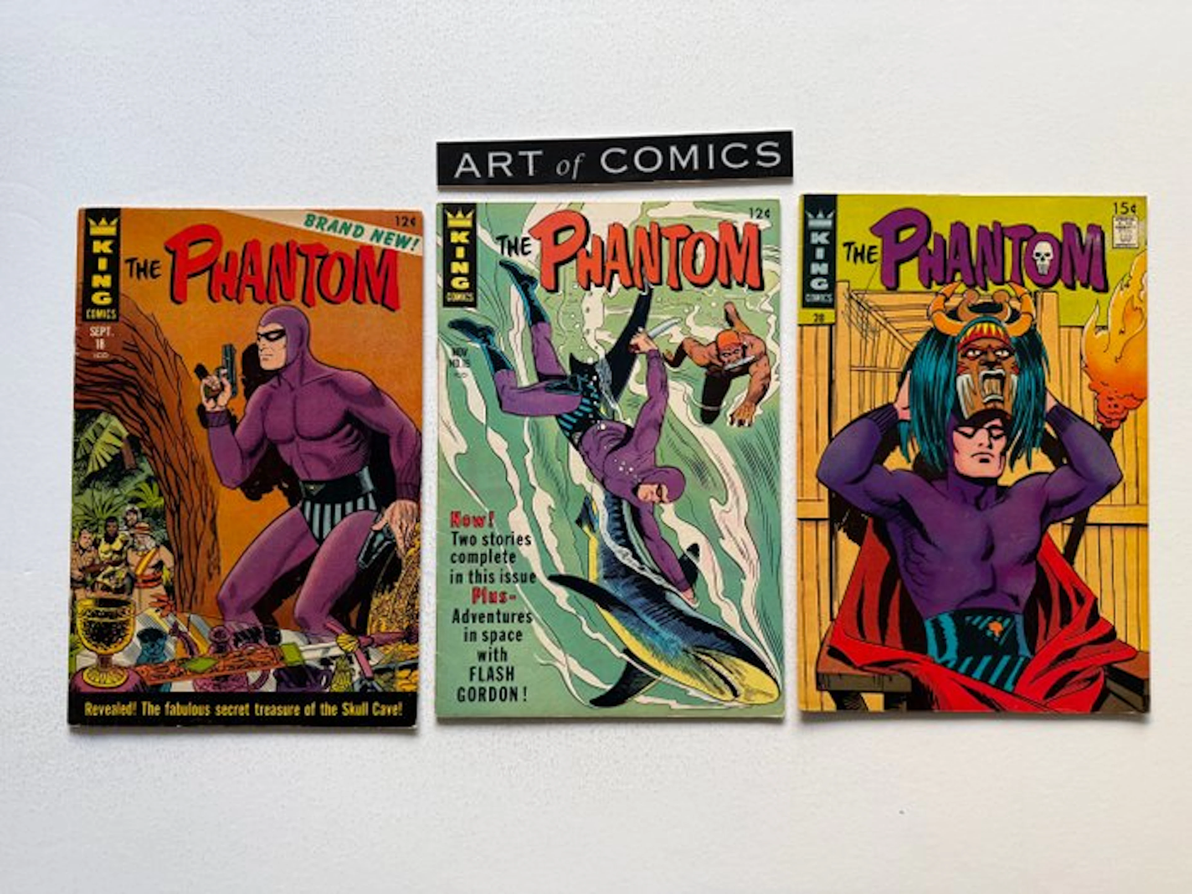 The Phantom #18, #19, #28 - 3 Comic collection - First edition - 1966/1967