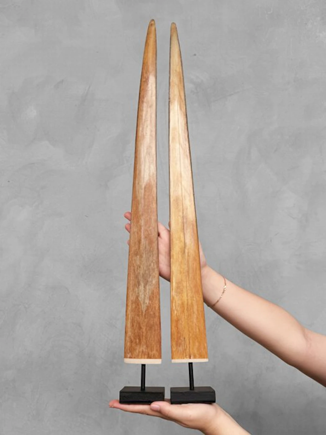 NO RESERVE PRICE - A Pair of Swordfish Tusks mounted on...
