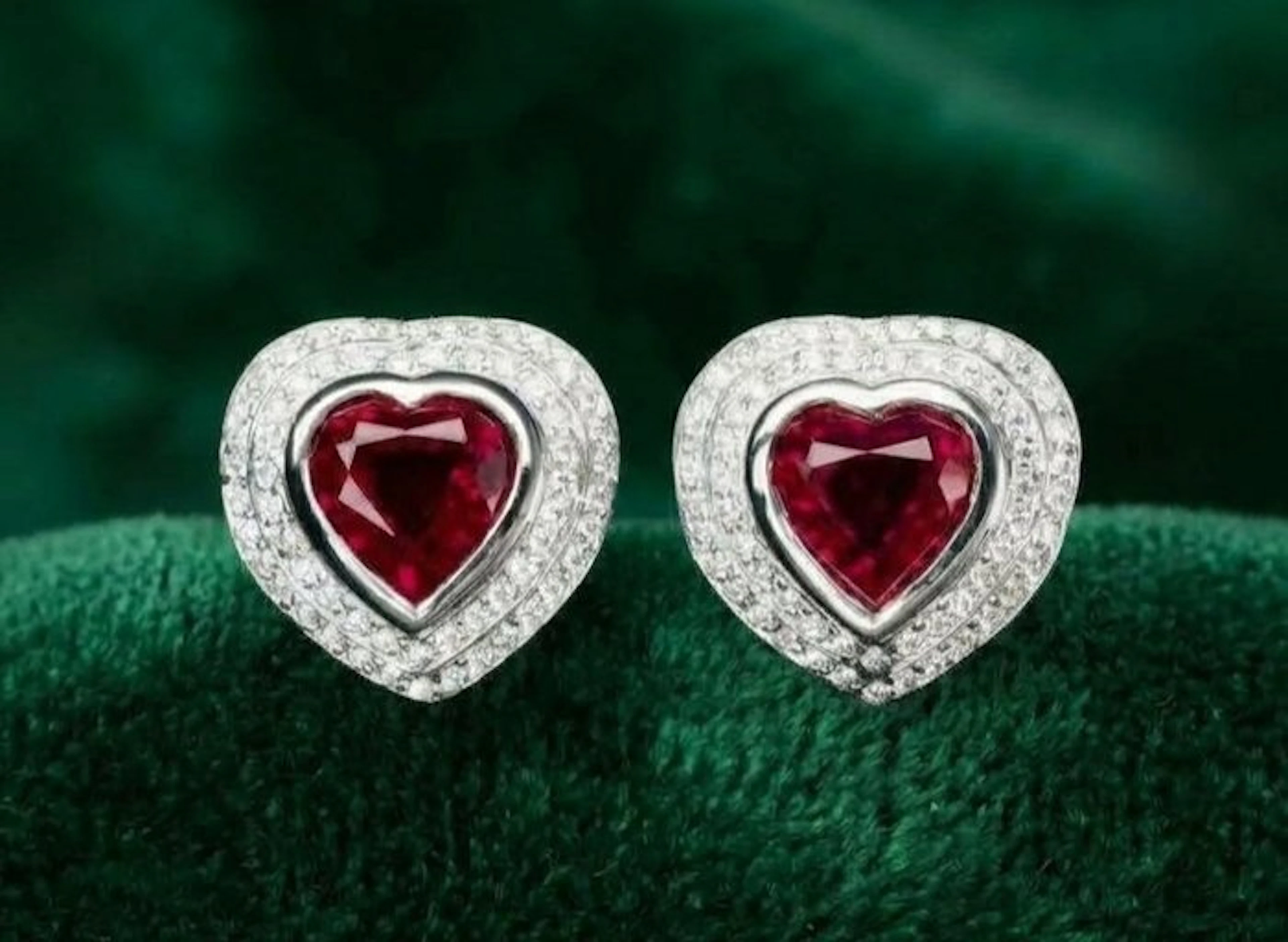 No reserve price - Earrings Silver - 6.31ct. tw. Tourmaline - Sapphire