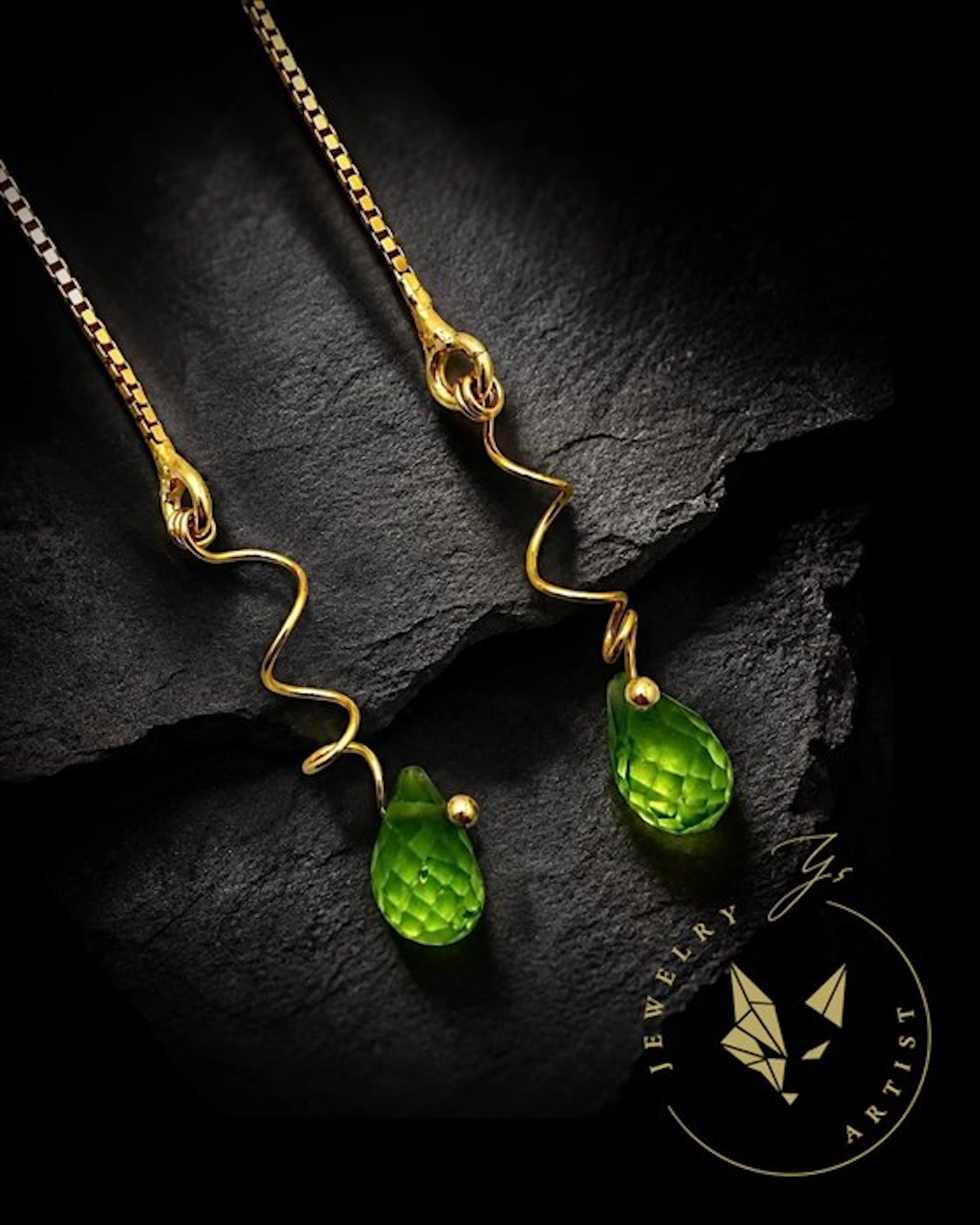 Designer Jewelry - Peridot - Sterling Silver 925...