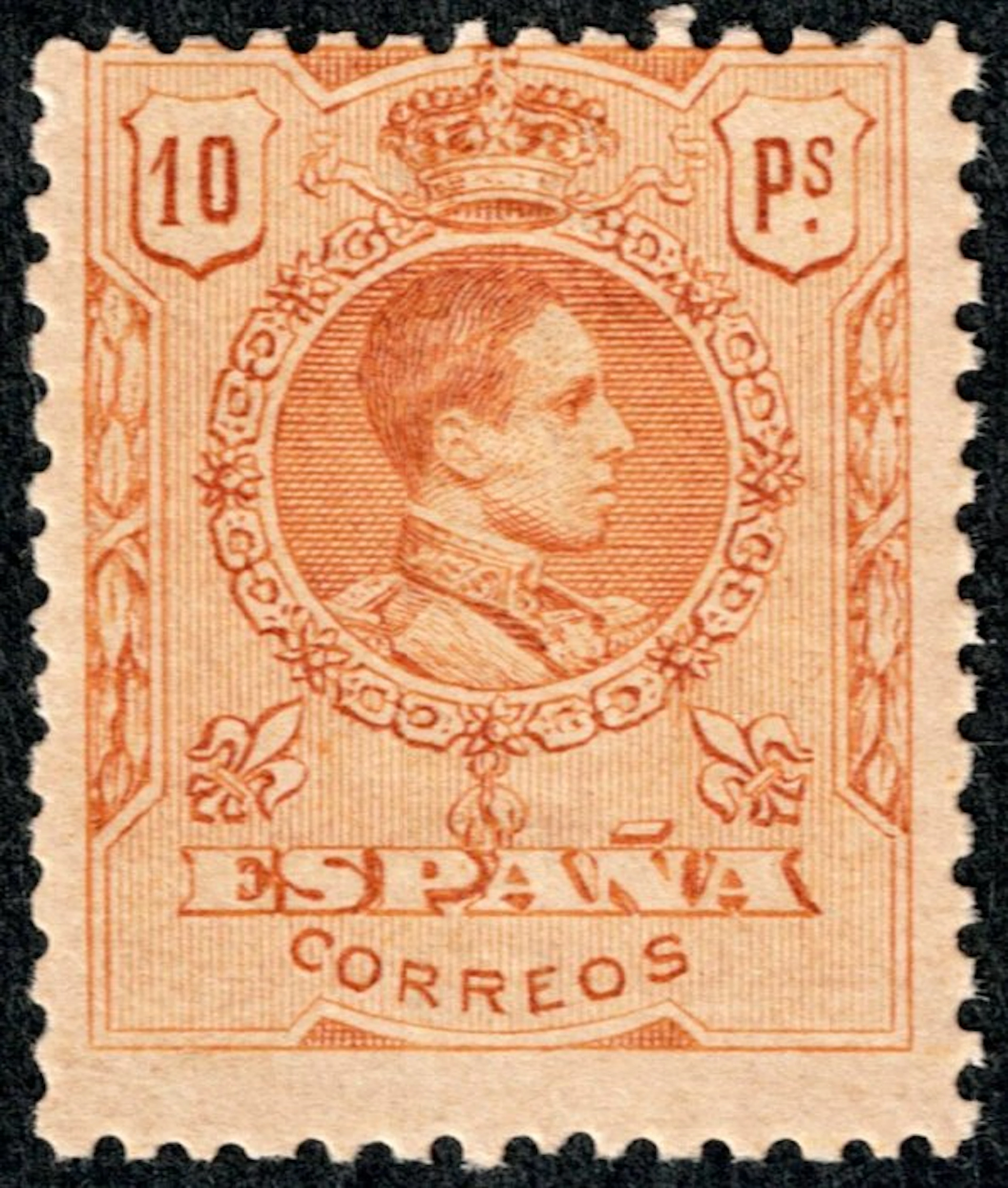 Spain - Alfonso XIII 10 pesetas stamp