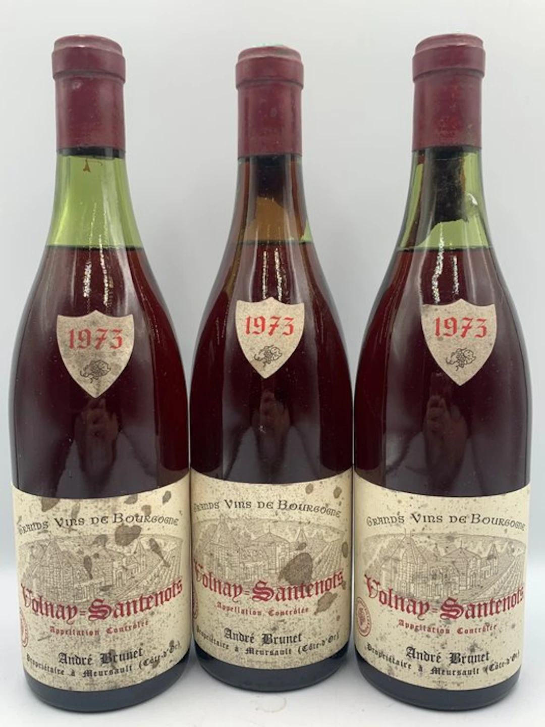 1973 André Brunet "Santenots" - Volnay 1er Cru - 3 Bottles (0.75L)