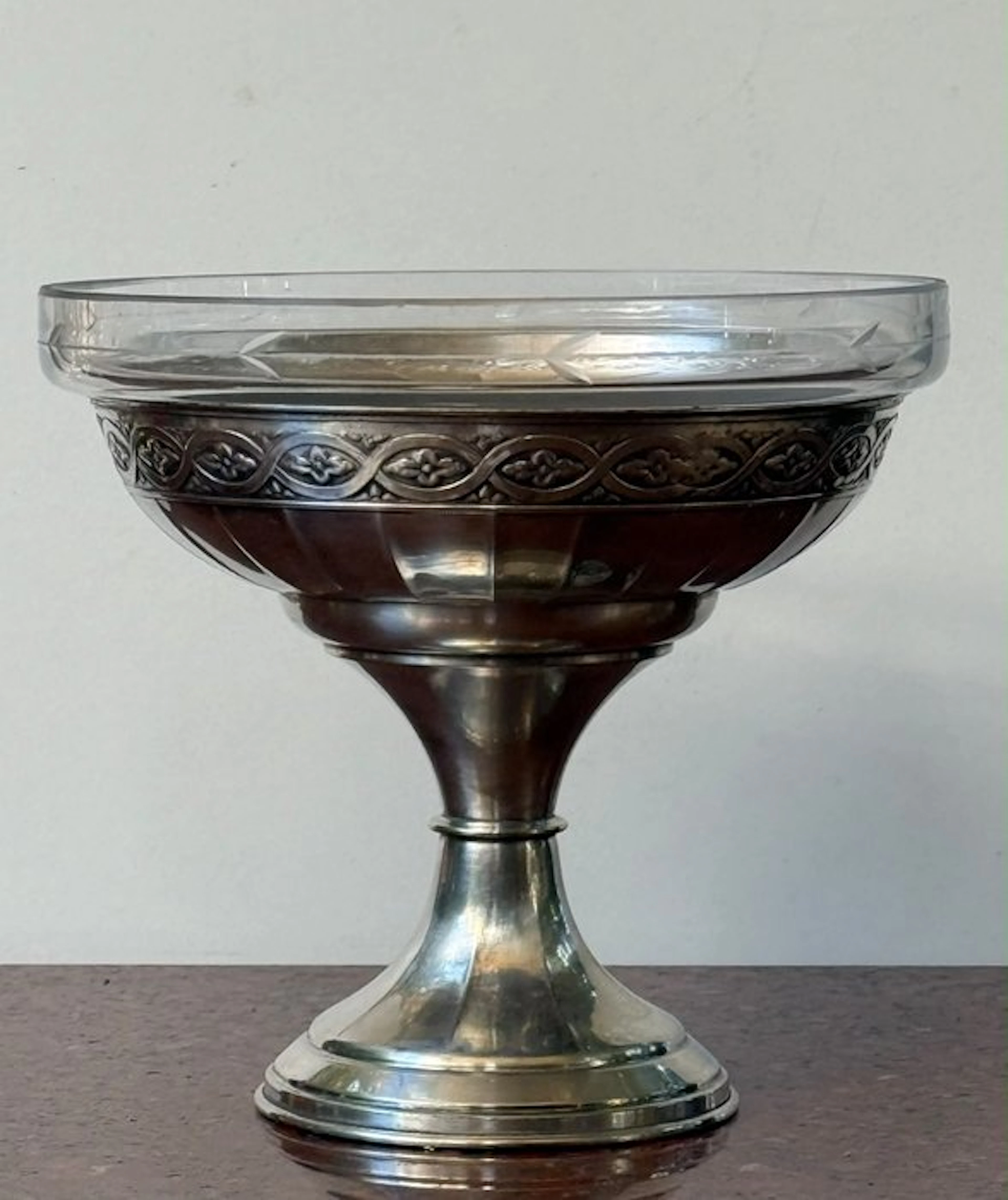 Bowl - Silverplated, Crystal