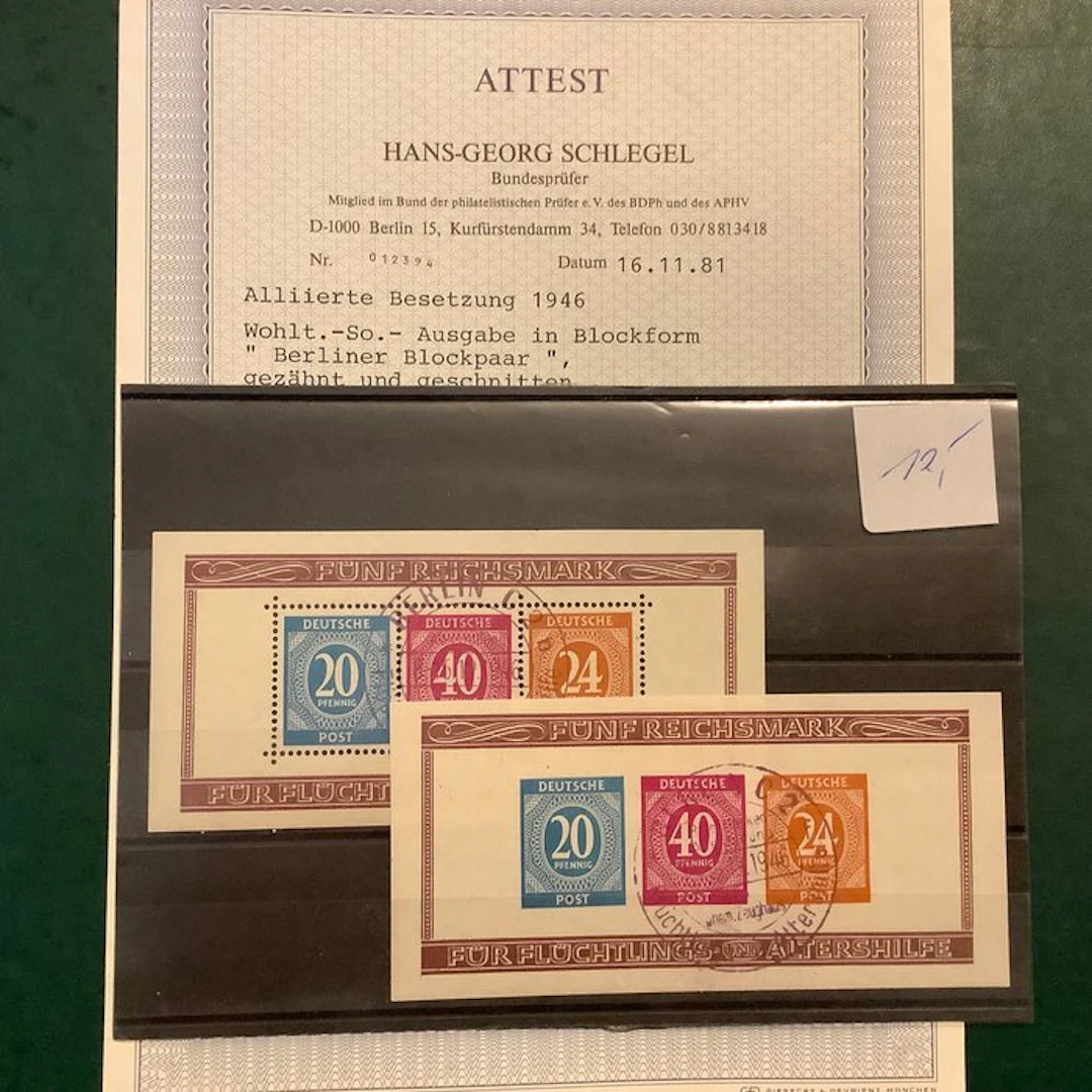 Allied Occupation - Germany 1946 - Number blocks with...