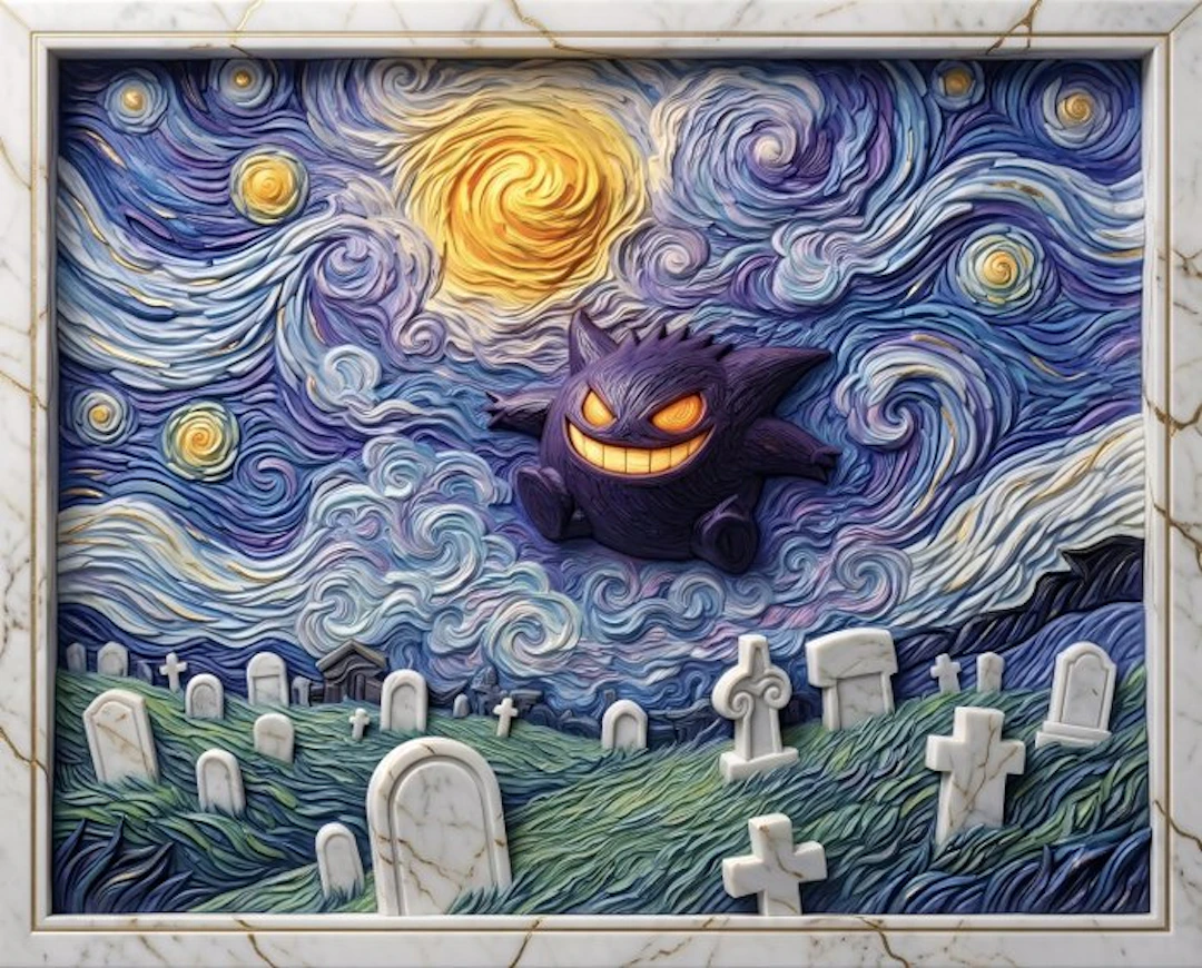 Makayhos - [Canvas] Starry Gengar – Cemetery Sanctuary