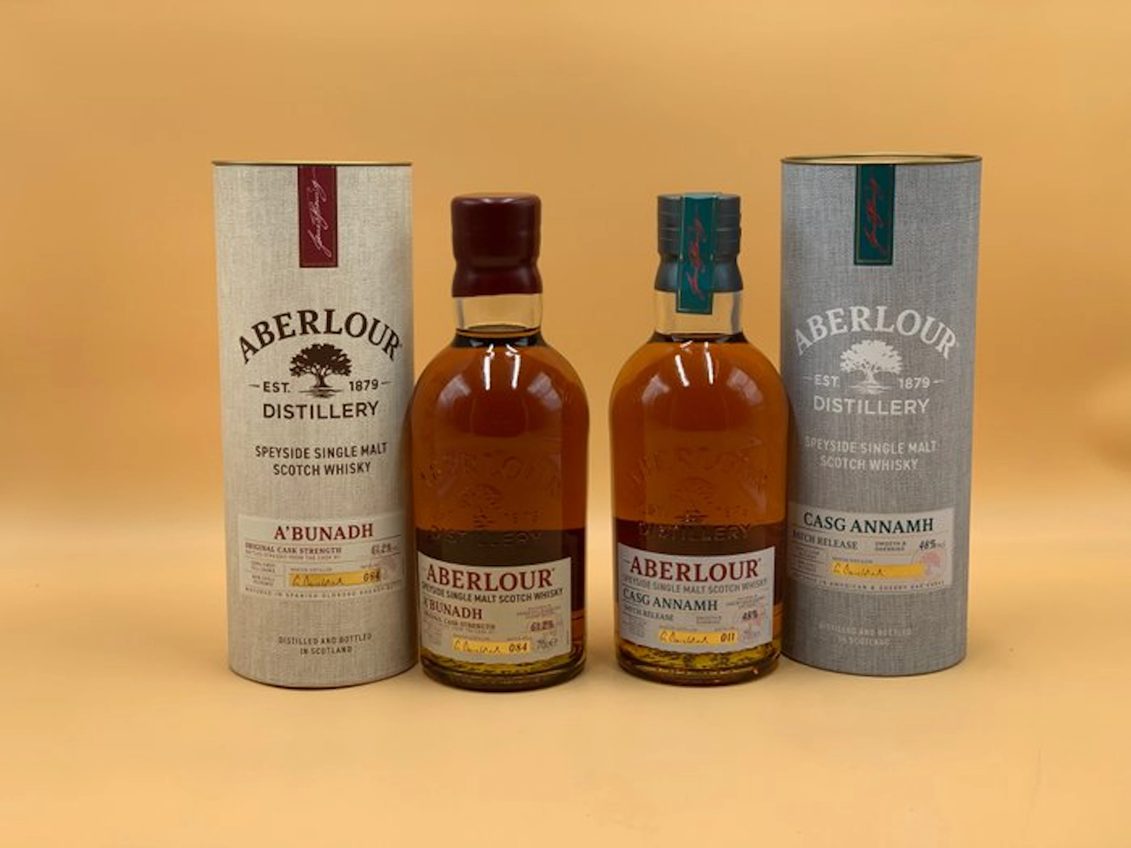 Aberlour A'Bunadh Batch 084 & Casg Annamh Batch 011 - 70cl - 2 bottles