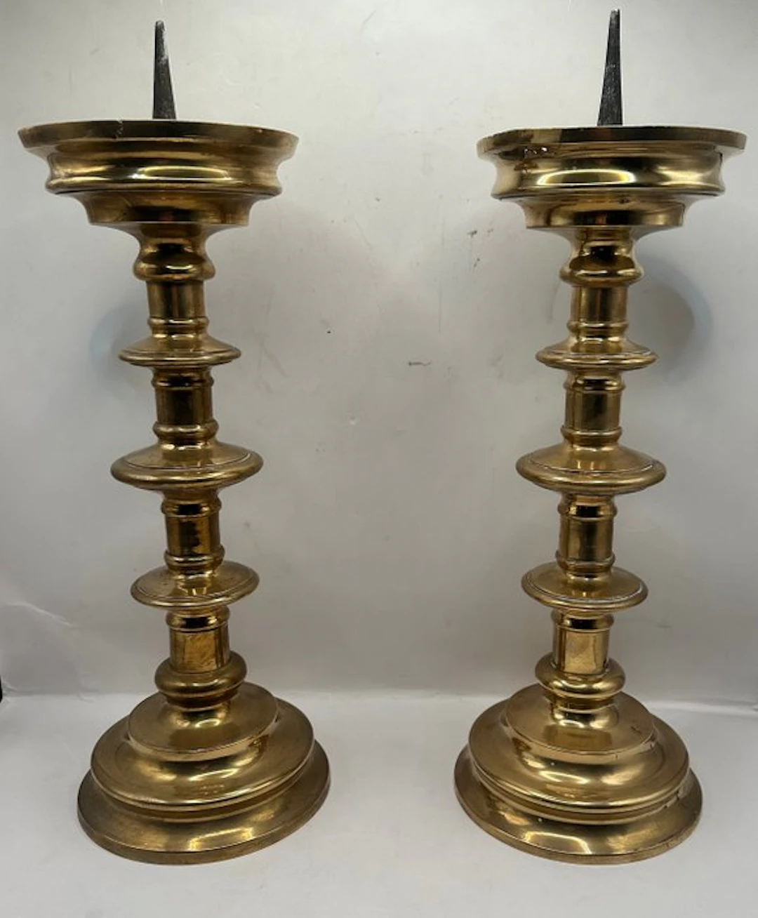 Candlestick (2) - Brass - Pair of candlesticks