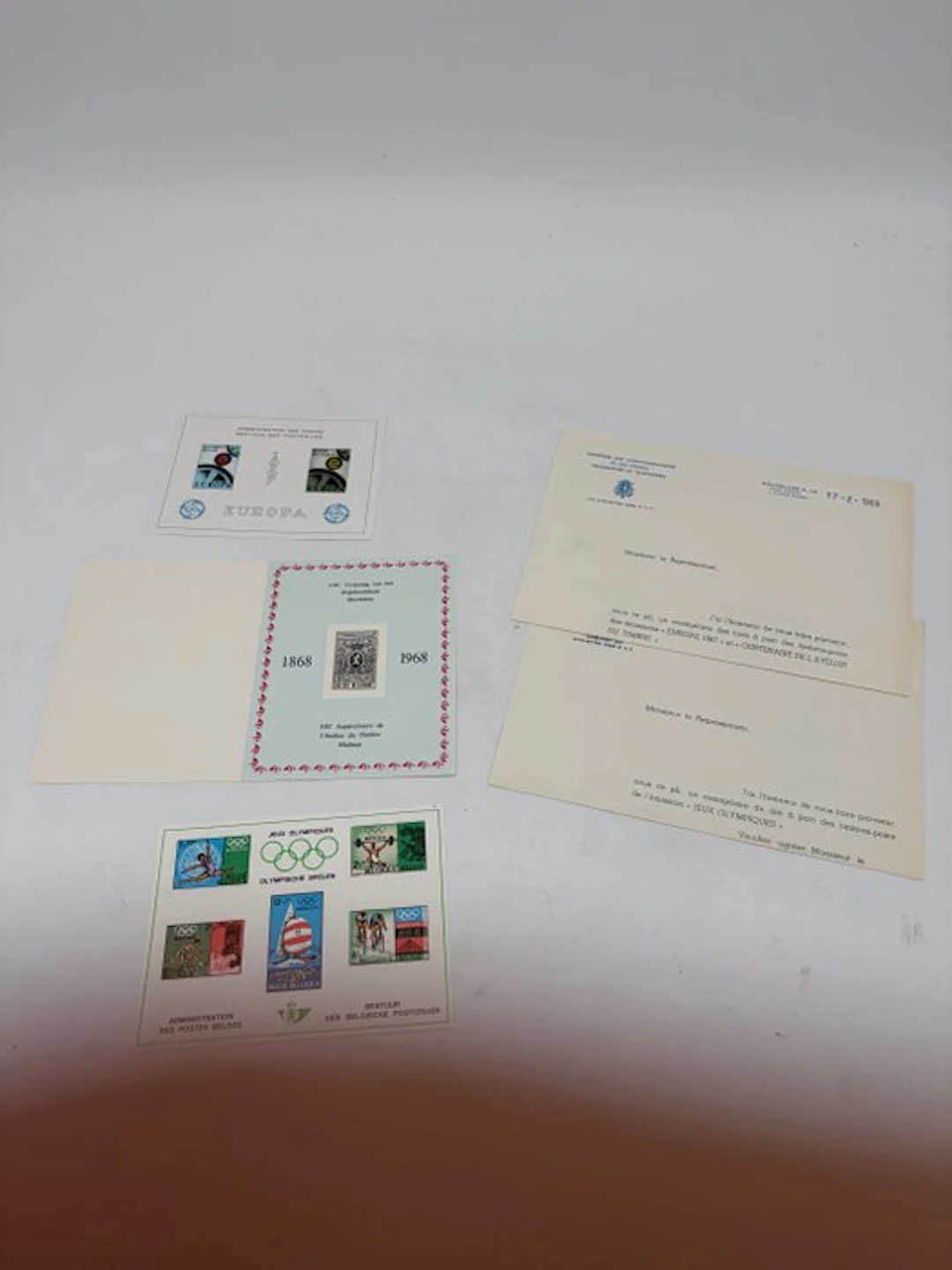 Belgium 1967/1968 - 3 LUXE sheets (rare) LX50 Europa 1967