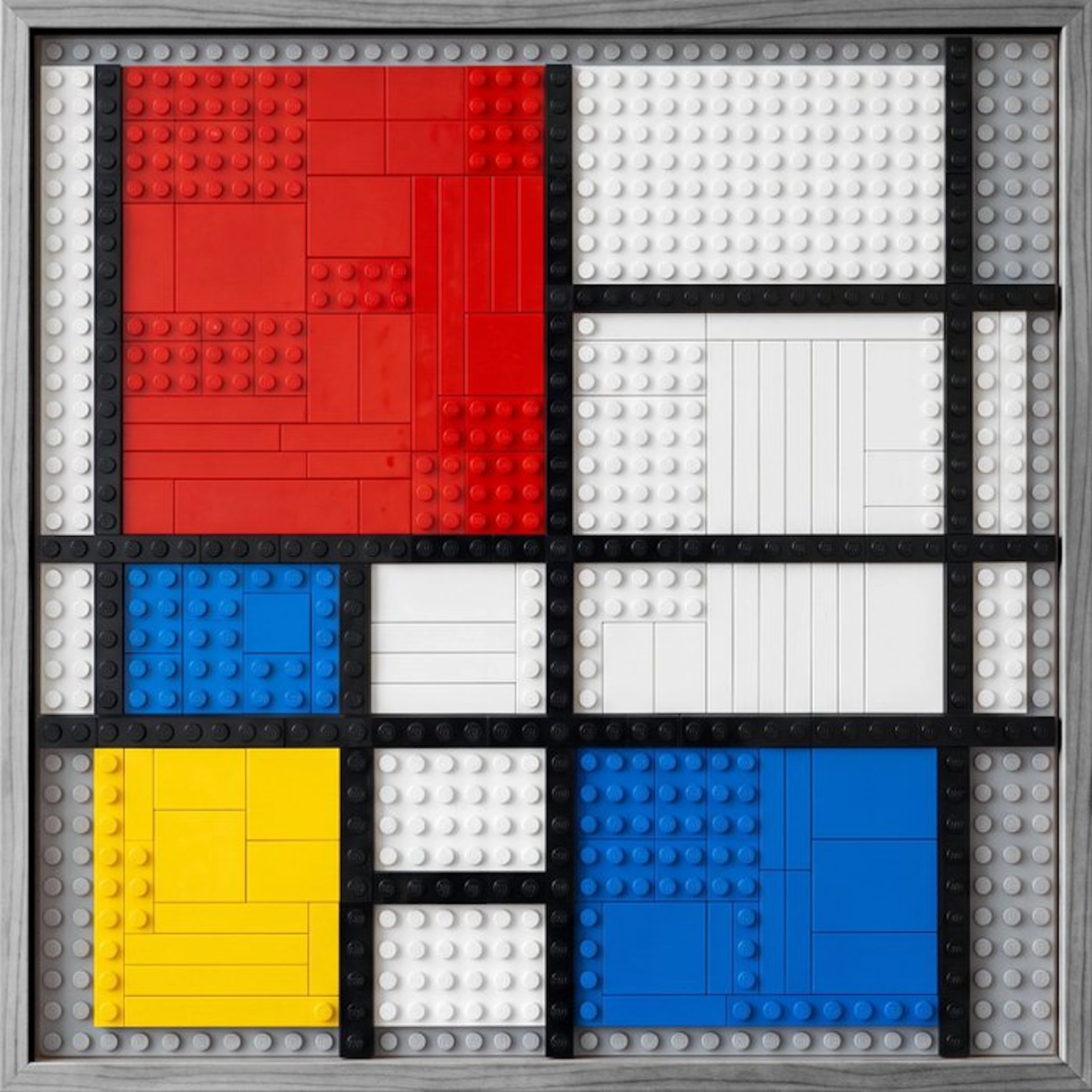 Artxlife - Lego Mondrian Composition in Red, Blue, and Yellow