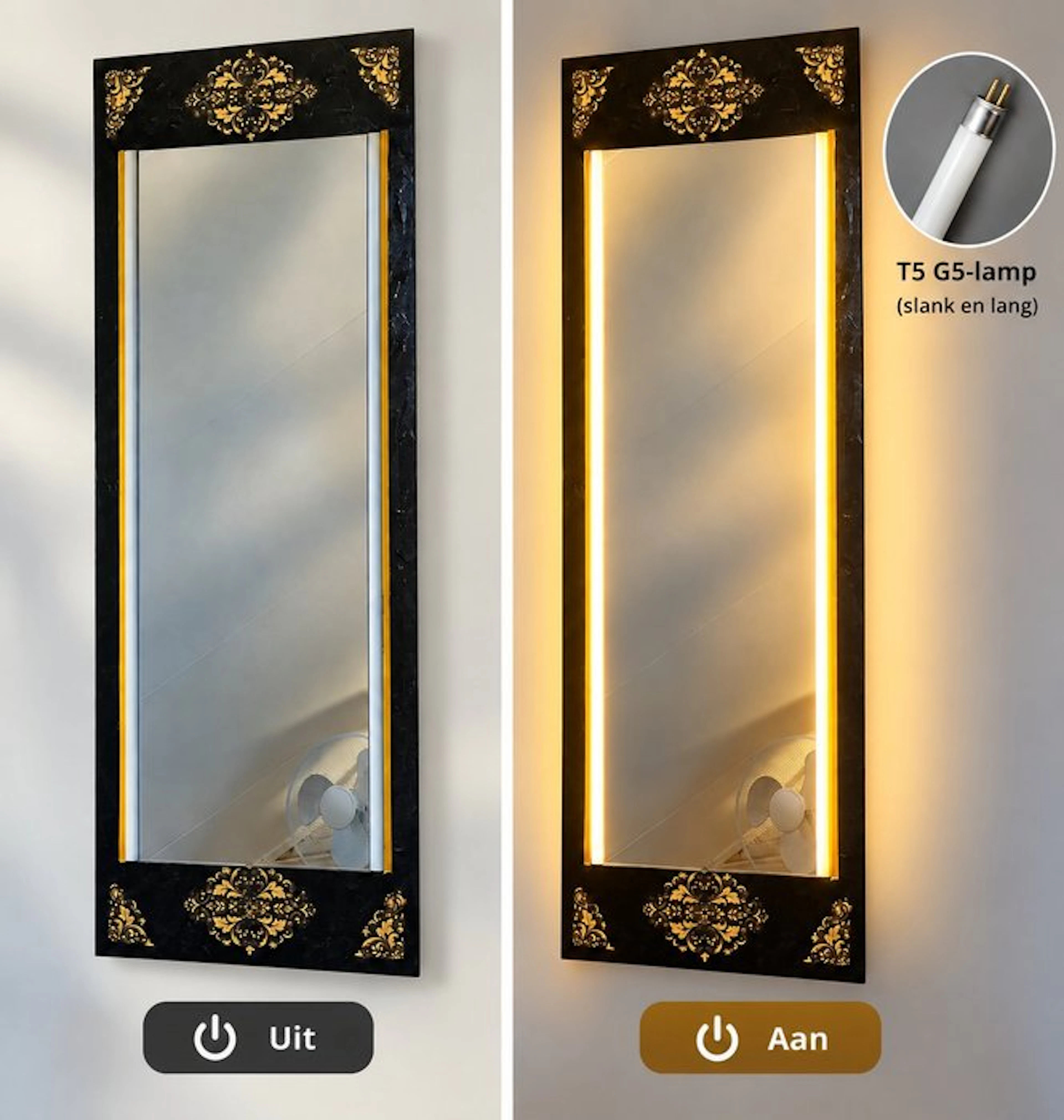 Mirror - Glass, Metal - Mirror lighting