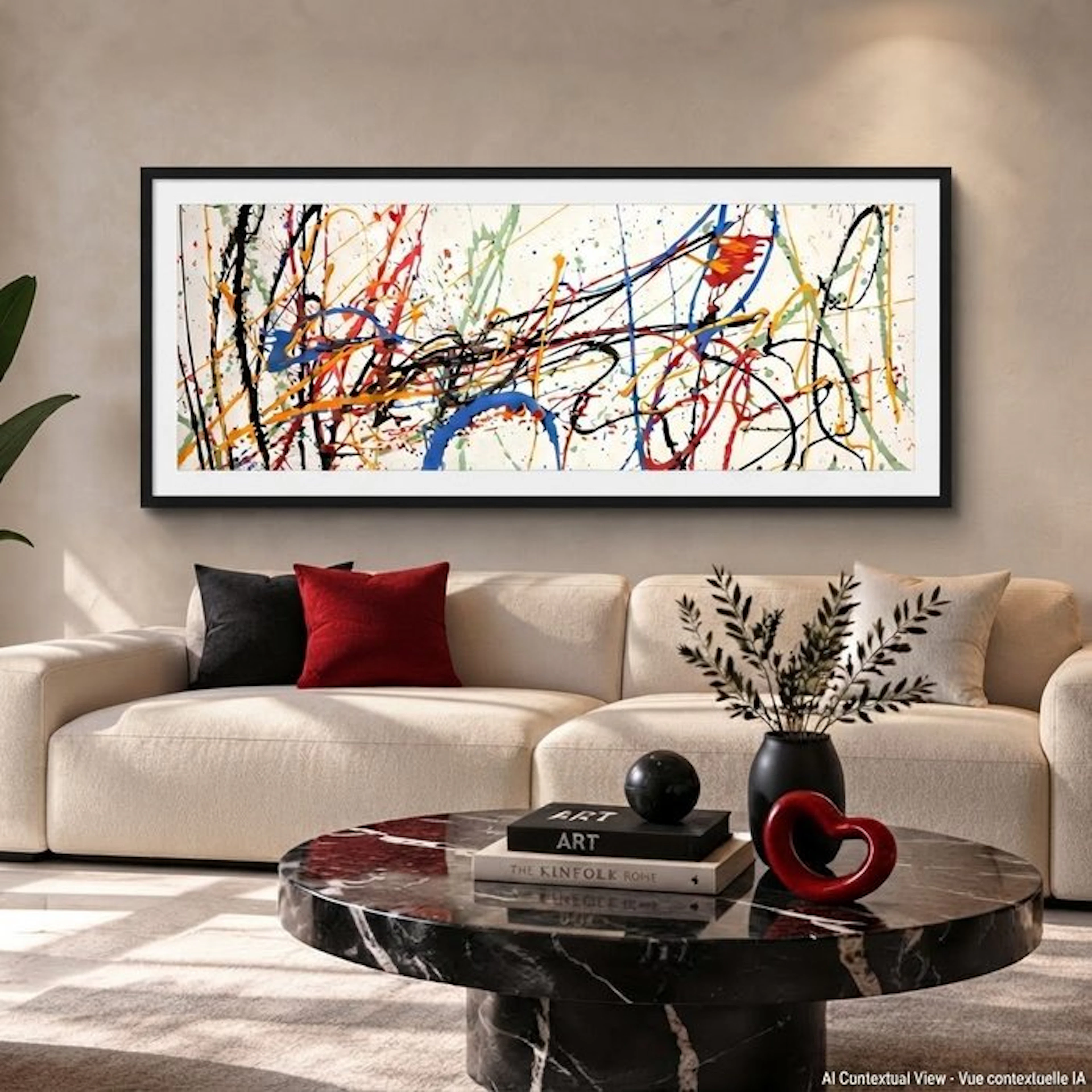 Dam Domido - Impulsions multicolores - white background - 160 x 50 cm