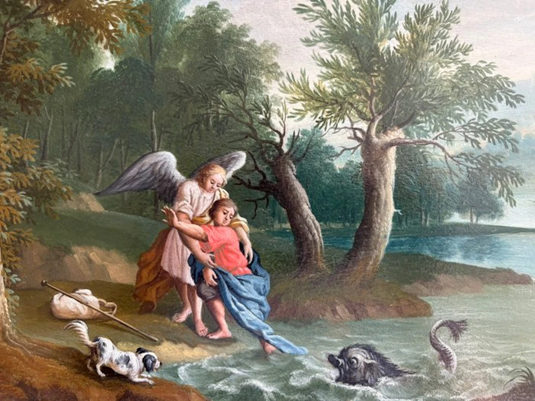 German School (XVIII) - Tobias und der Fisch