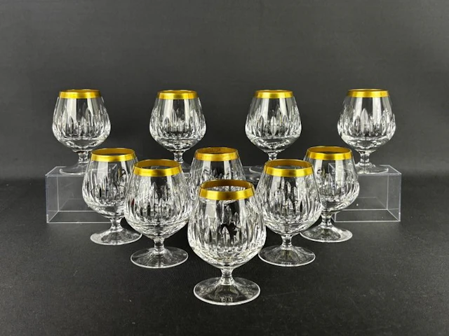 Driburg Kristall - Drinking set (10) - Goldrand - Crystal...