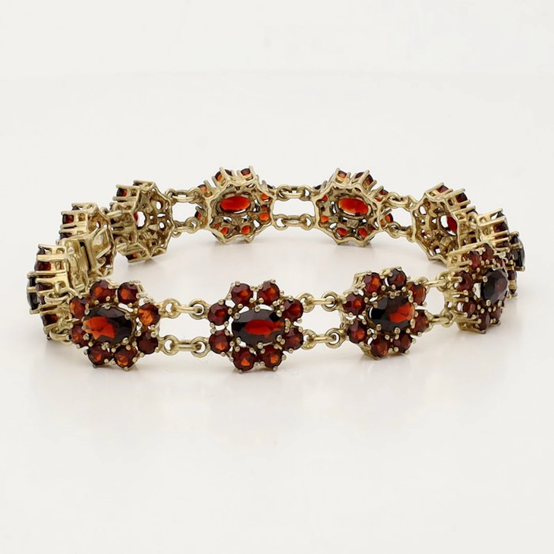 Bracelet - 8 kt. Yellow gold - 13.42ct. tw. Garnet - Garnet