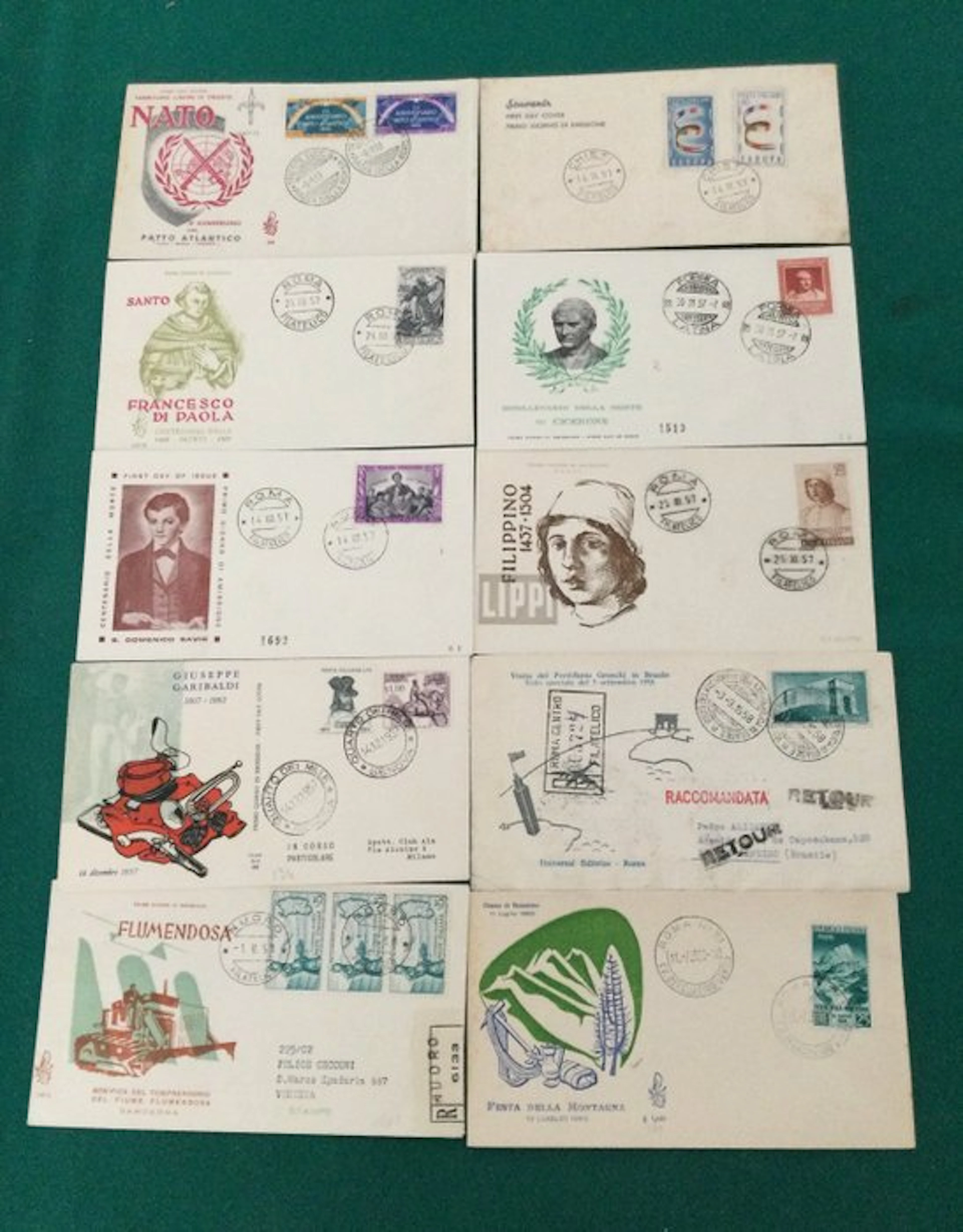 Italy 1953/2005 - Selection of 335 envelopes and mailers first day -