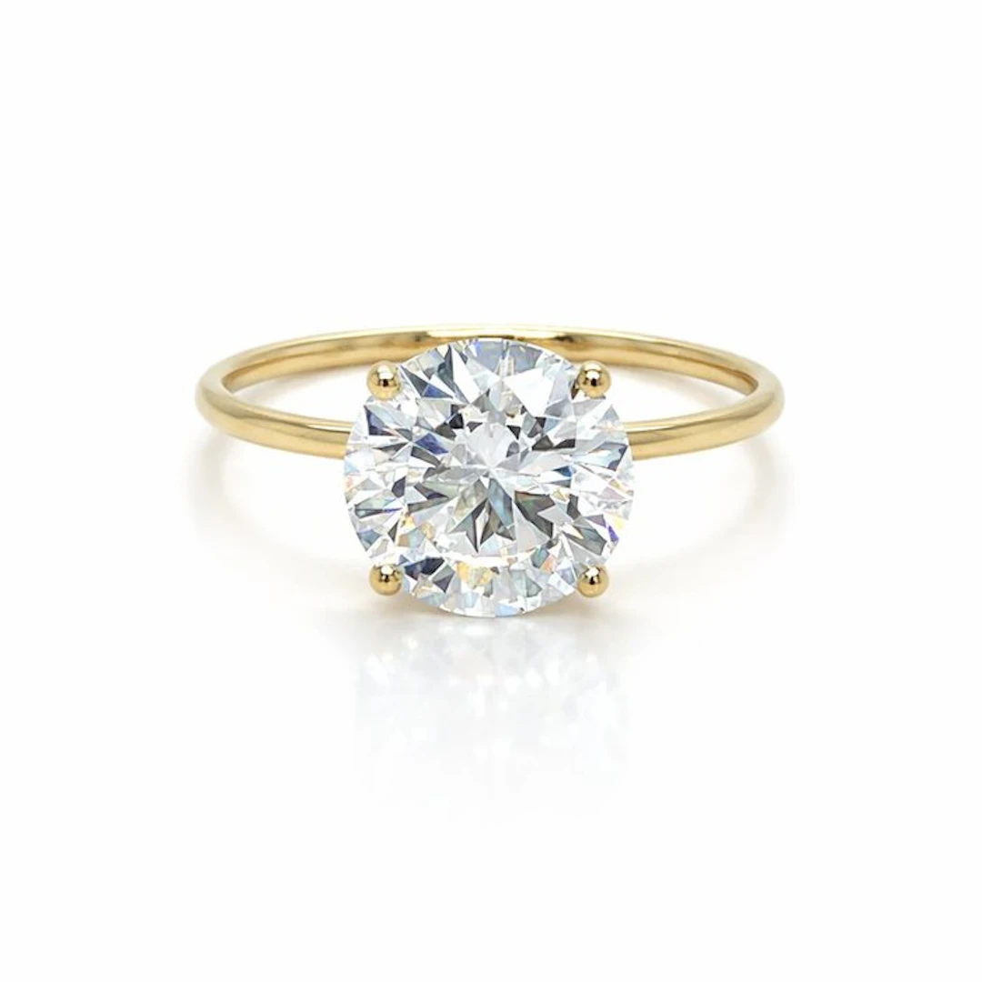 No reserve price - Ring - 14 kt. Yellow gold - 2.00ct. tw. Diamond (Lab-grown)