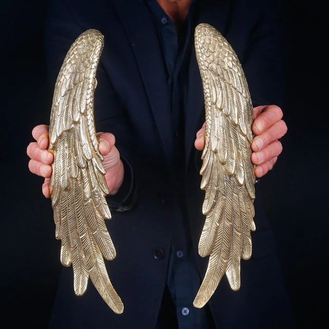 Unique Eclectic Brass Angel Wing Handles - Exquisitely...