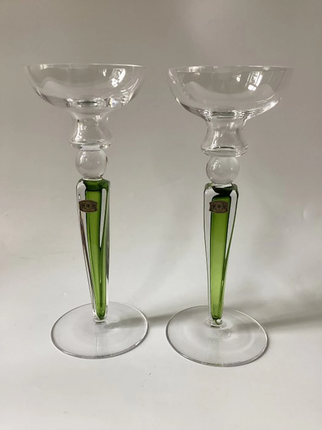 Val Saint Lambert - Candleholder (2) - Crystal - Cubic
