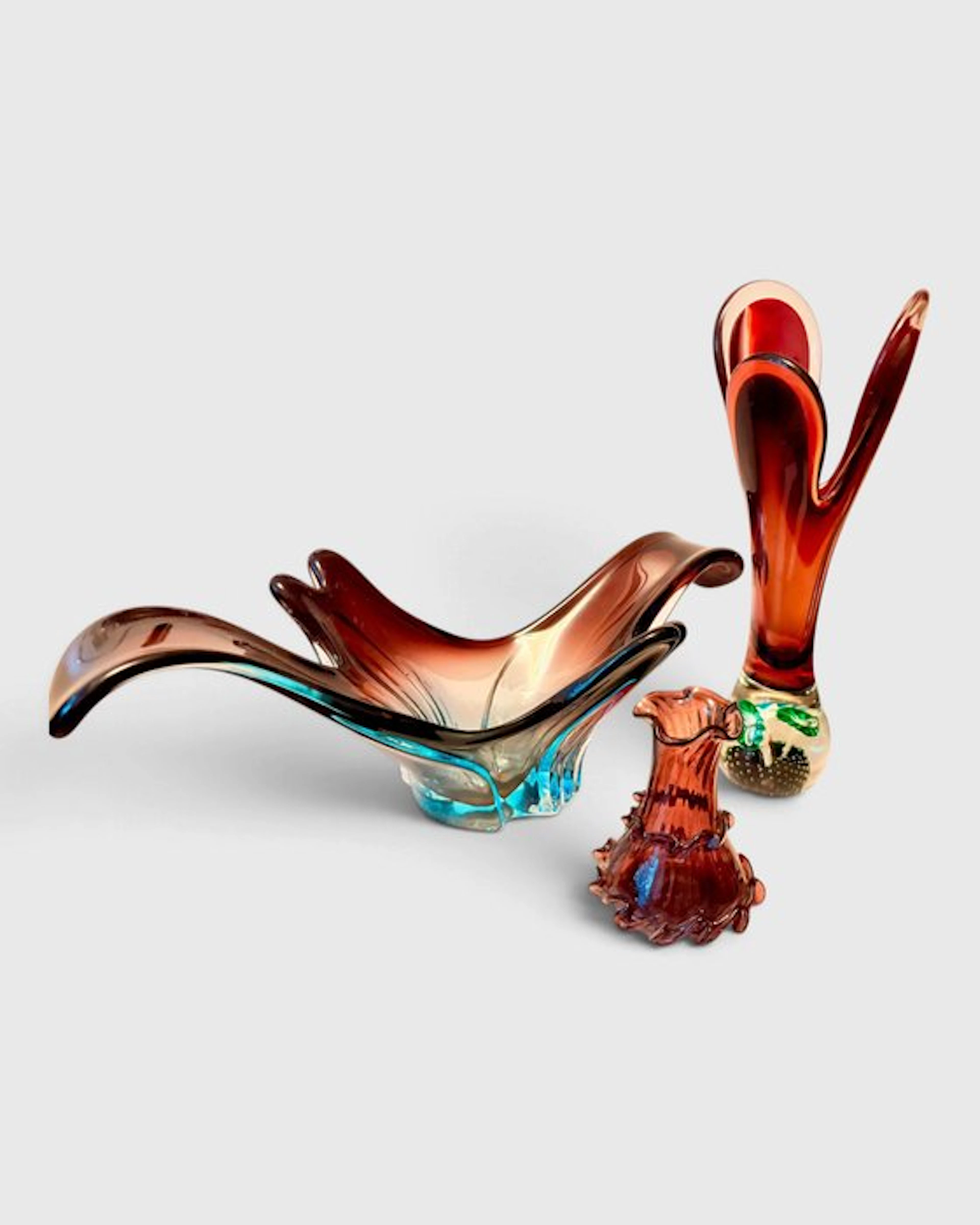 Vase (3) - Glass - Mid-Century Modern Glass