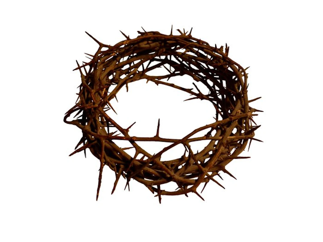 Natural handmade crown of thorns - 16 cm - Antique - Wood - 1920-1930