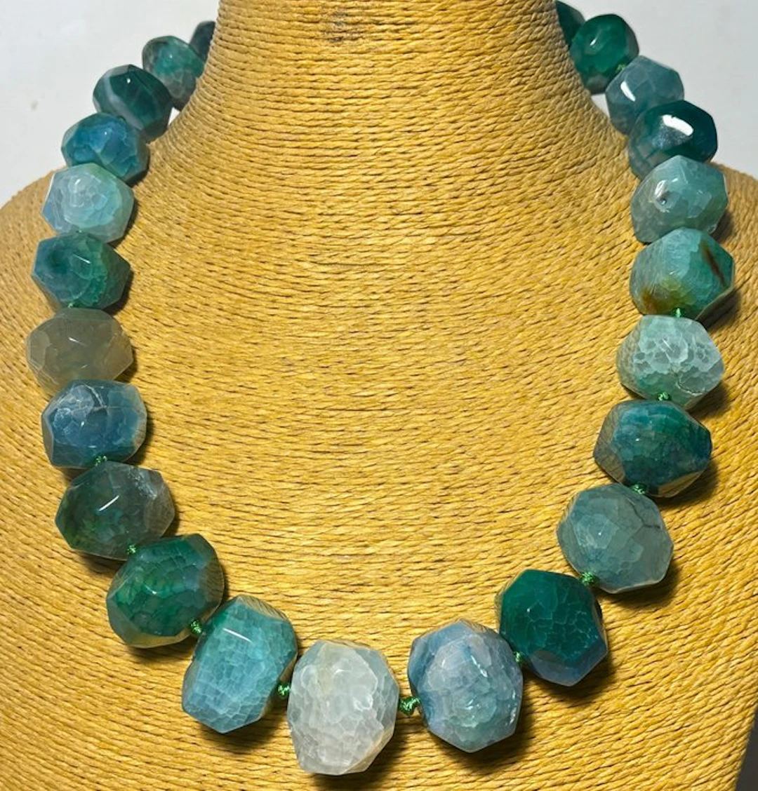 Natural Brazilian Green Agate and Green Nephrite /Polished/High quality
