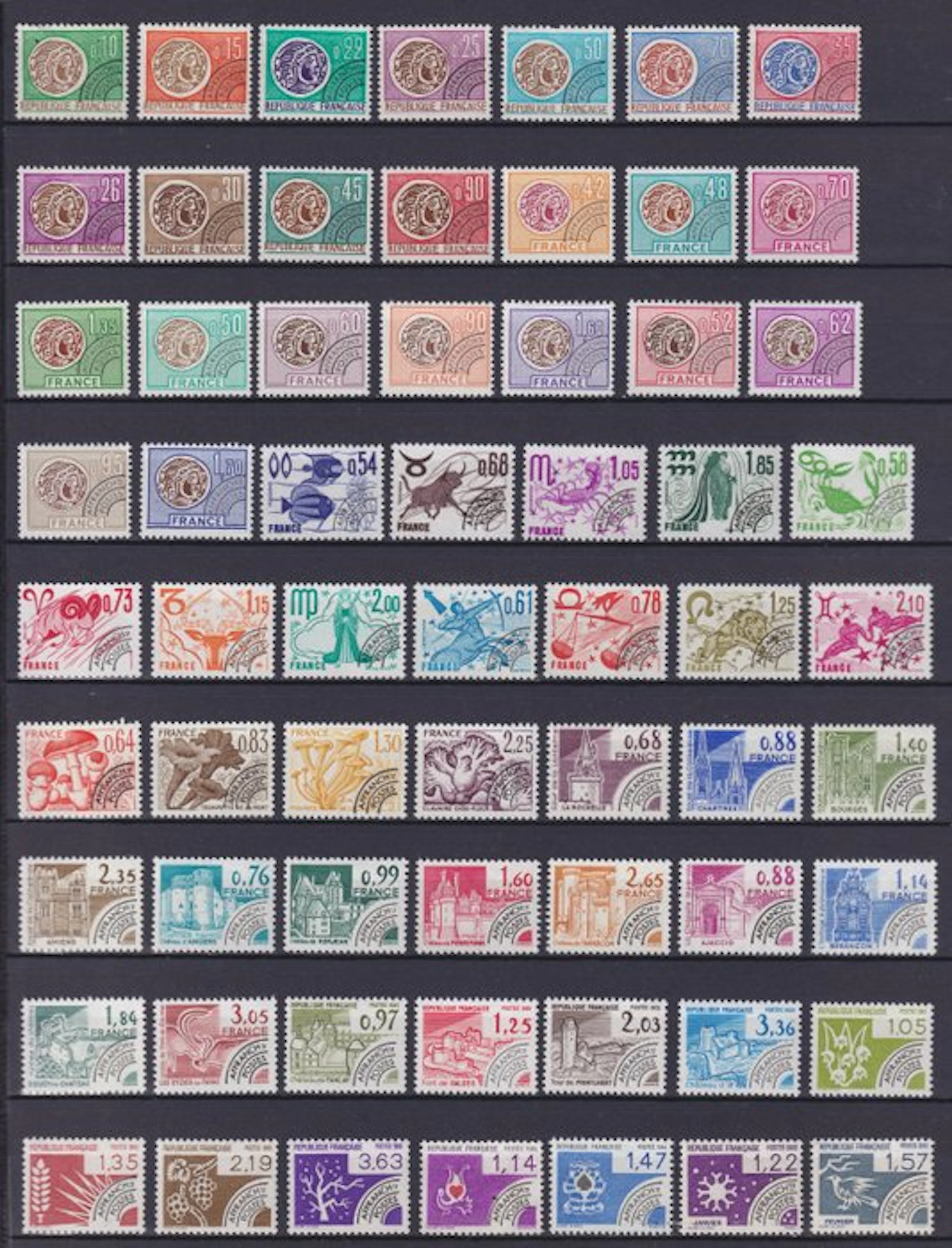 France 1977/2003 - Complete collection of pre- obliterated TPs