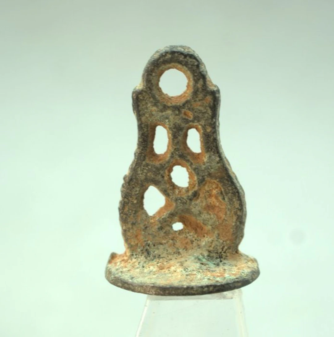 Post medieval Bronze Stamp Seal pendant with inscribed...
