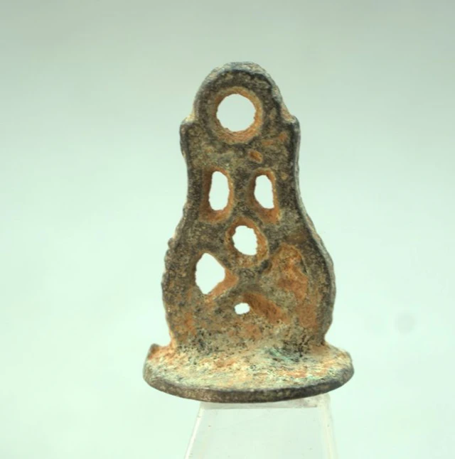 Post medieval Bronze Stamp Seal pendant with inscribed...