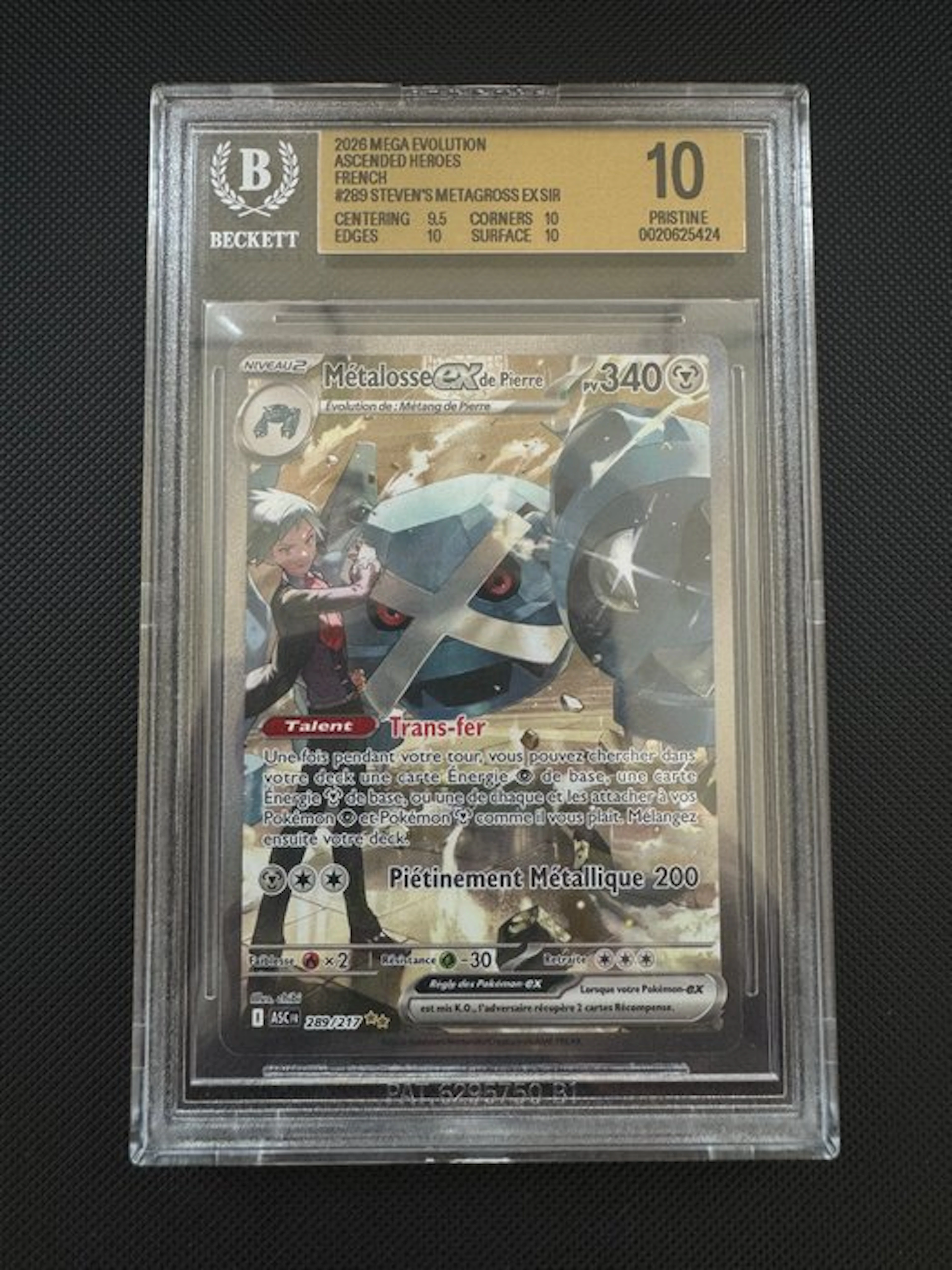 Pokémon Graded card - Metagross 289 - Beckett Pristine 10