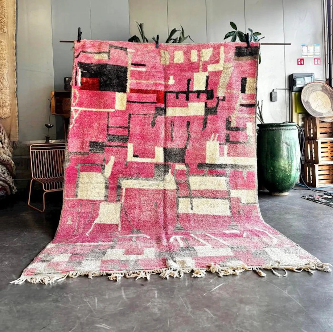 Moroccan Pink Boujaad Rug 200x300 cm