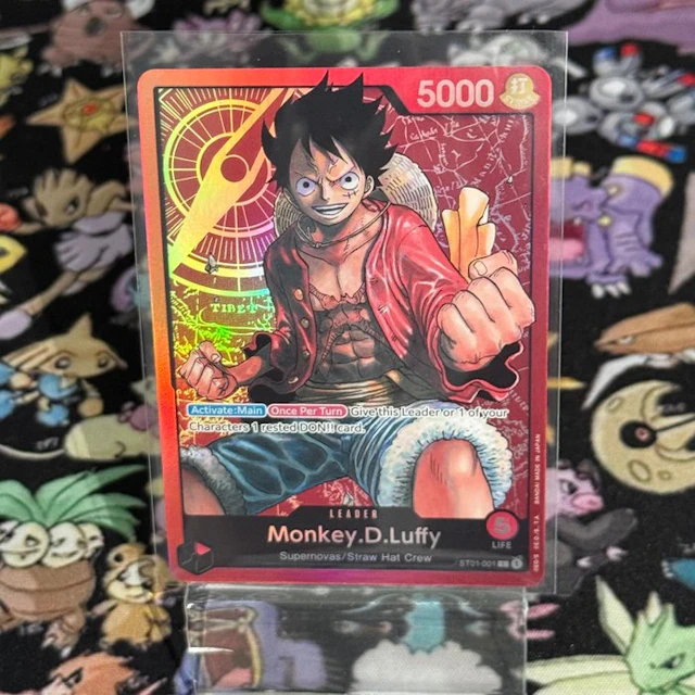 Bandai - 1 Card - One Piece - Monkey D. Luffy ST01-001 Foil, Full art
