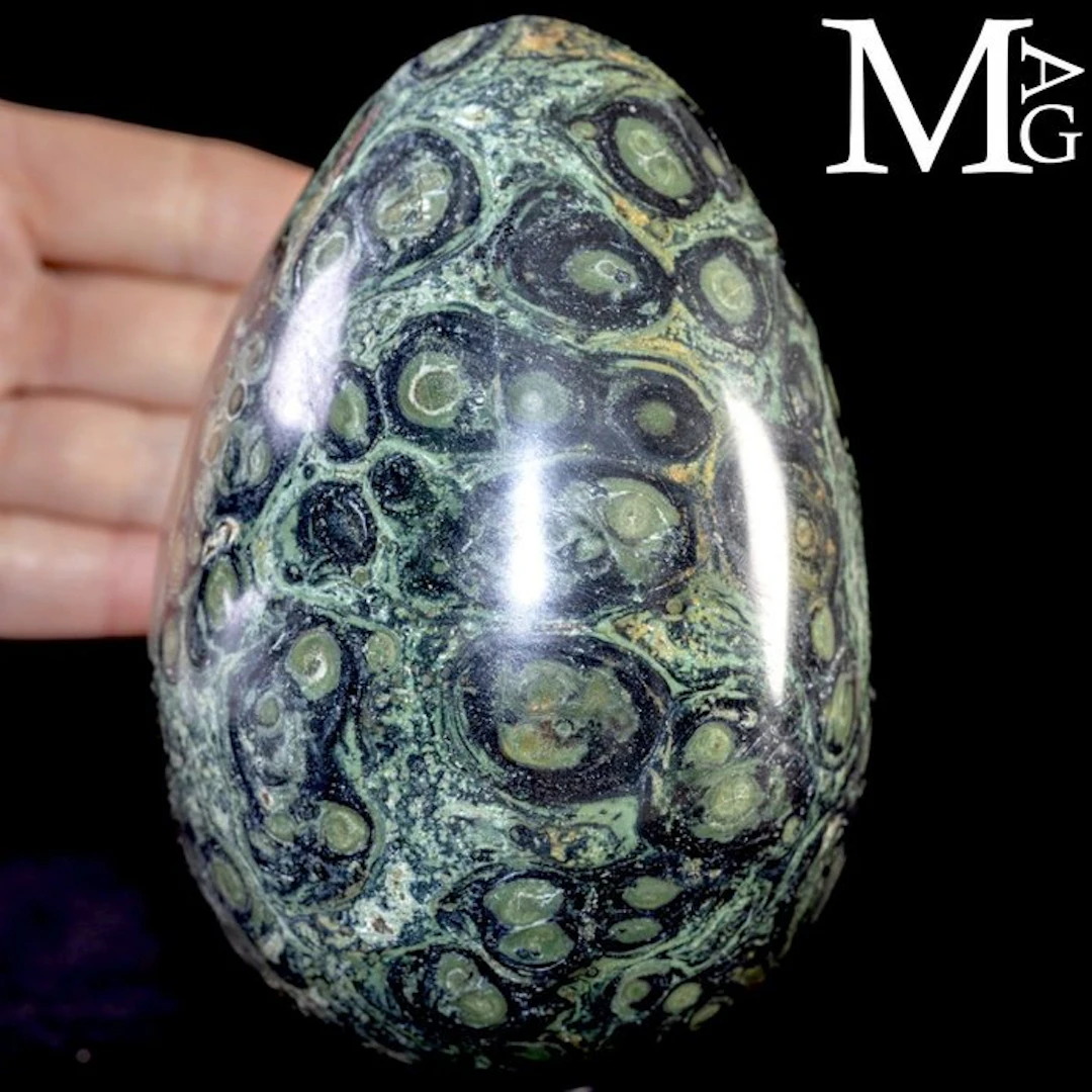 Collectible Kambaba Jasper Egg - Orbicular Patterns and...