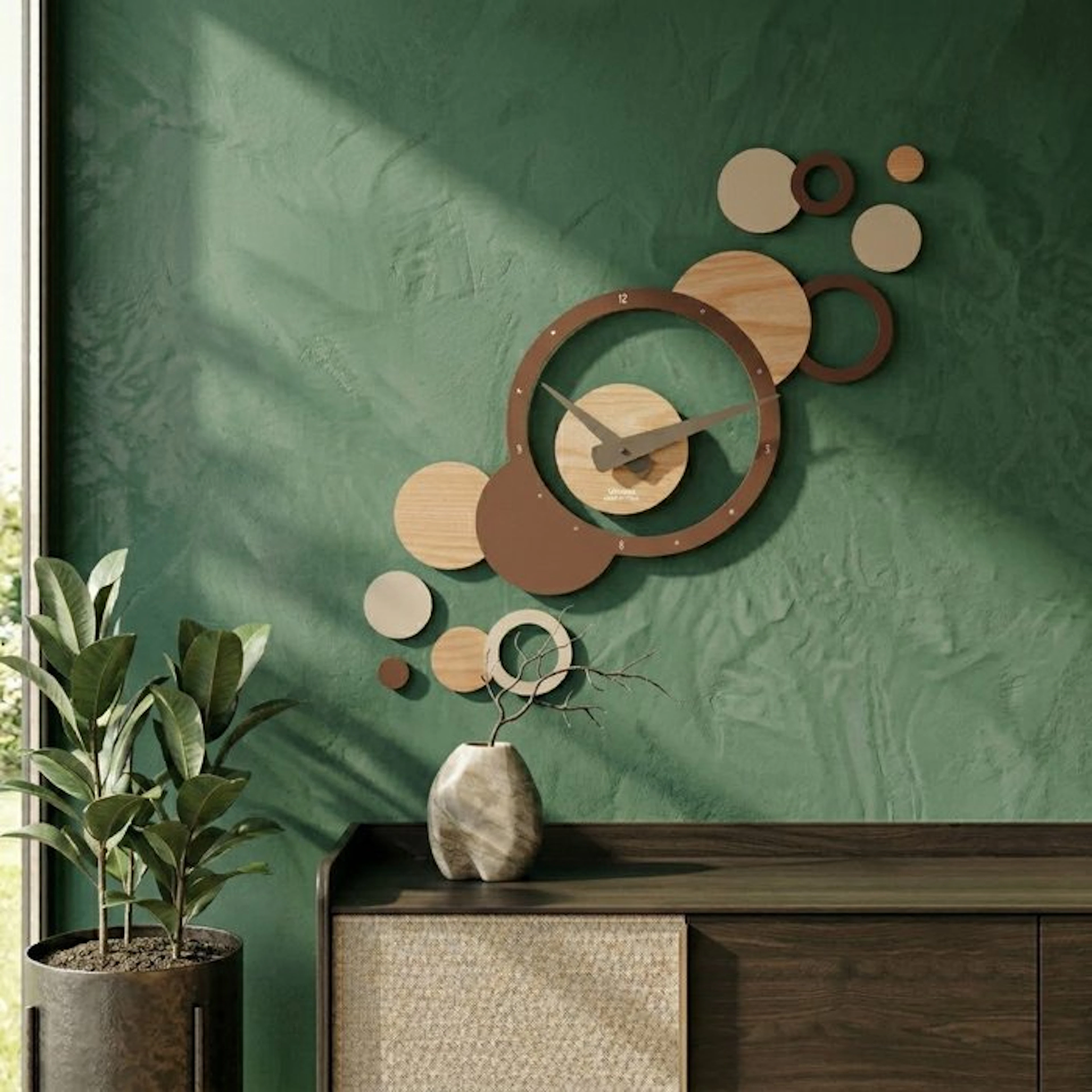Wall clock - GIallobus - Contemporary Wood - 2024 - Bubbles