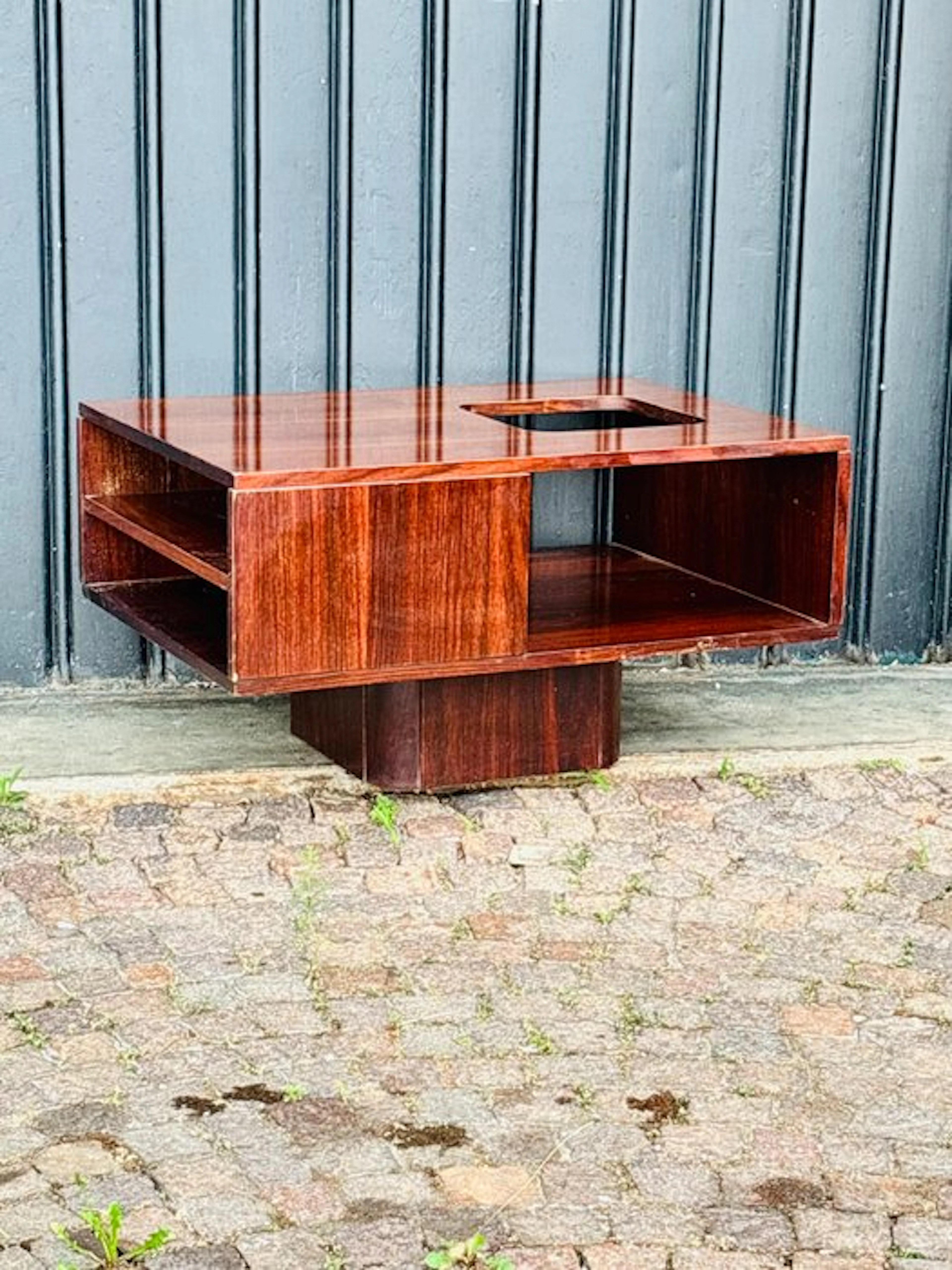 Console table - Wood, Glass - coffee table