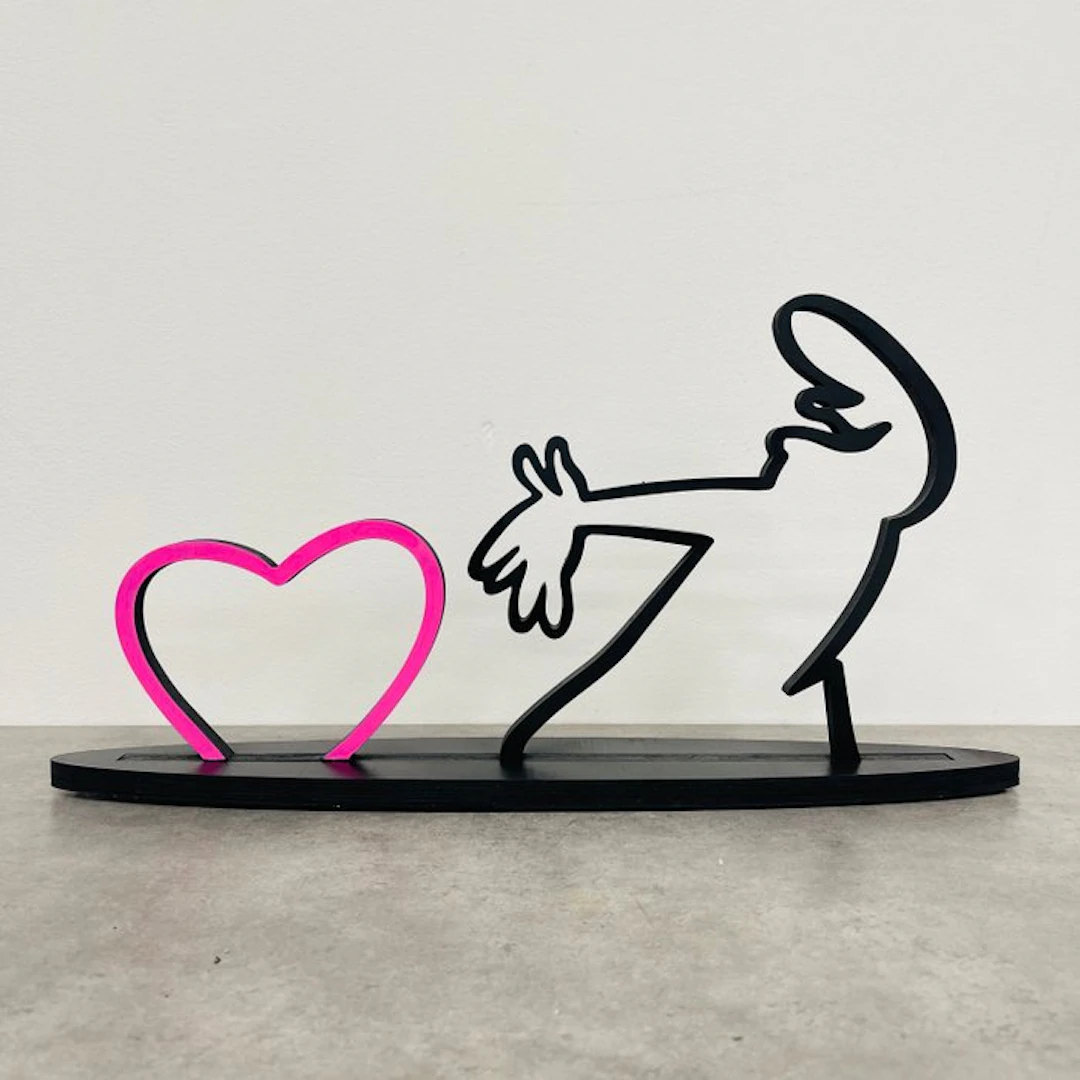 AIIROH - Wood Sculpture - La Linea - Falling For Love XXL
