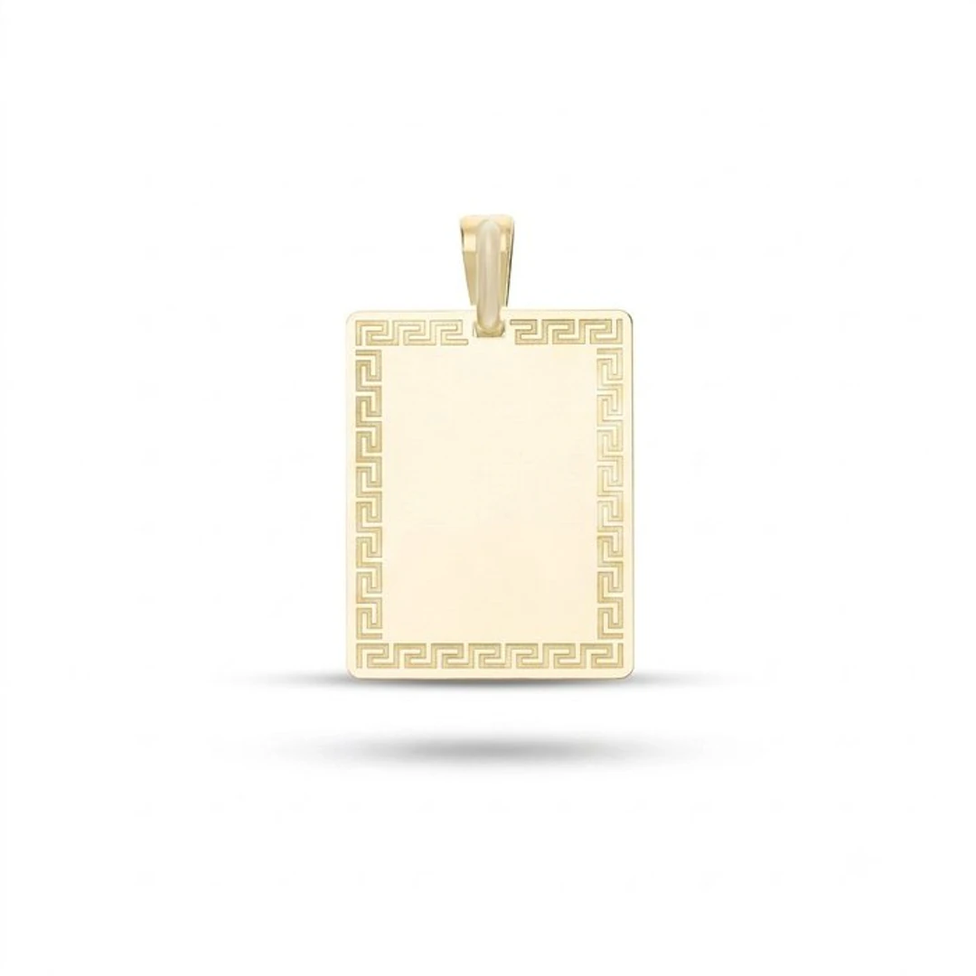 Pendant - 18 kt. Yellow gold - Engravable medal 2.3 g