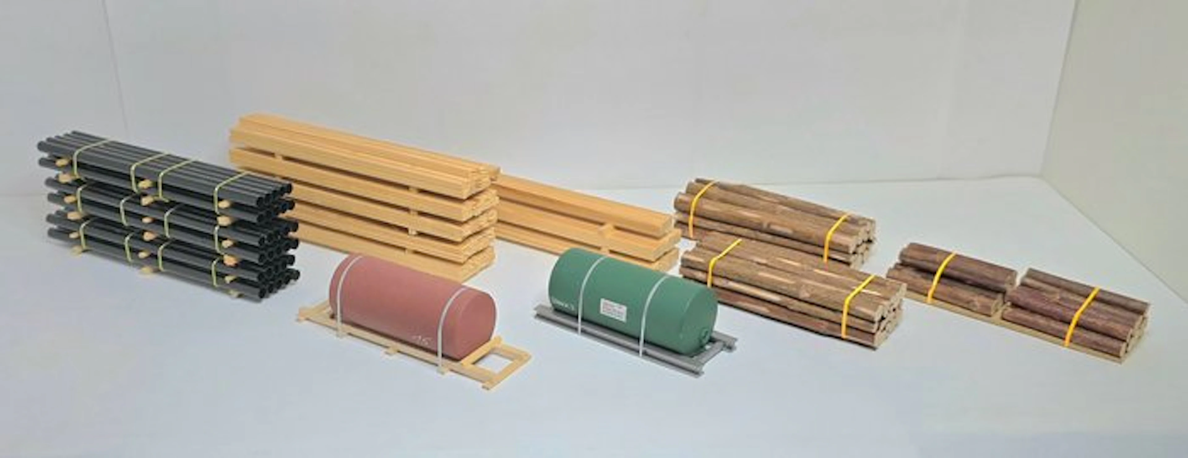 Onbekend H0 - Model train scenery (12) - Loads for freight wagons
