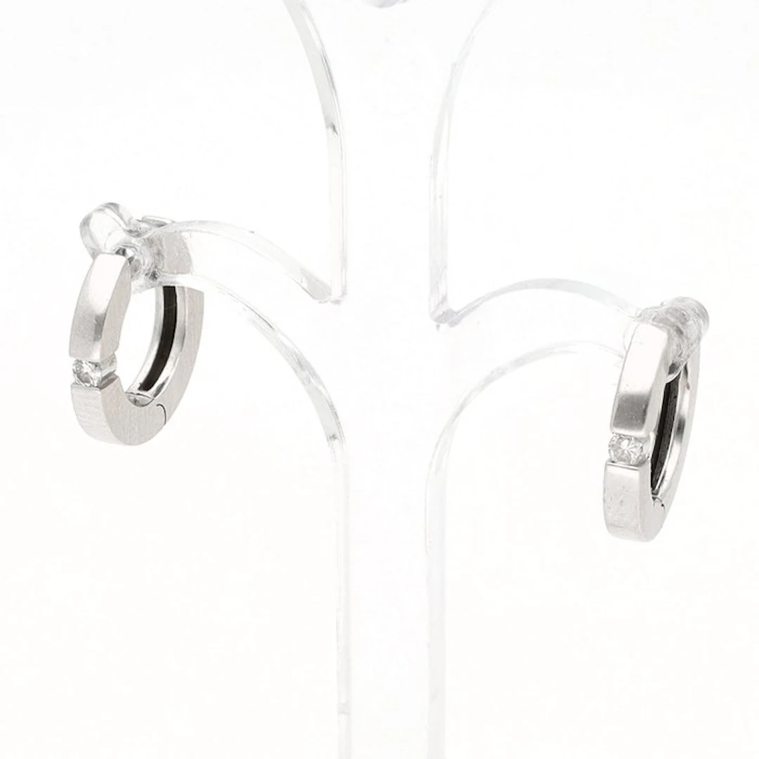 Earrings - 14 kt. White gold Diamond (Natural)