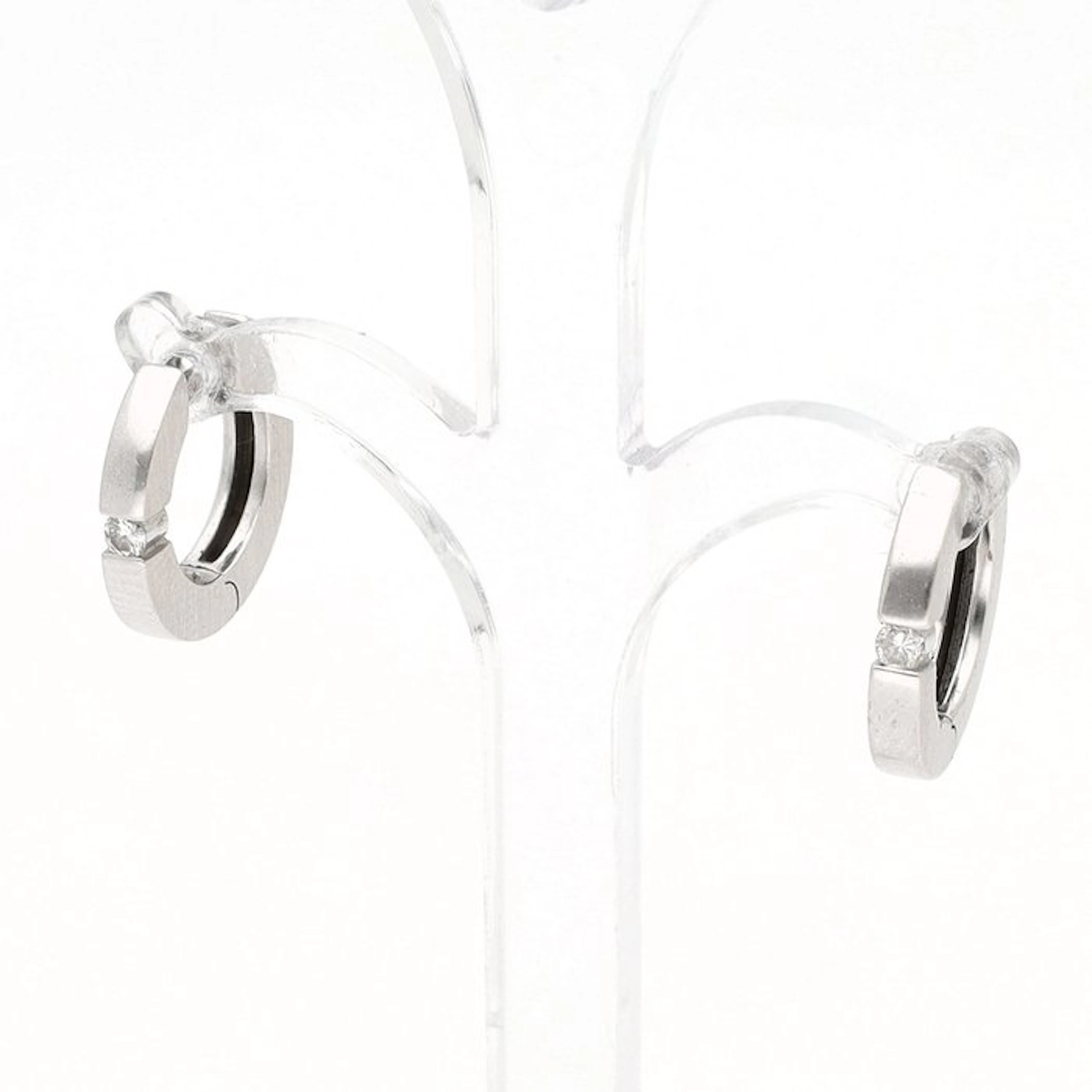 Earrings - 14 kt. White gold Diamond (Natural)