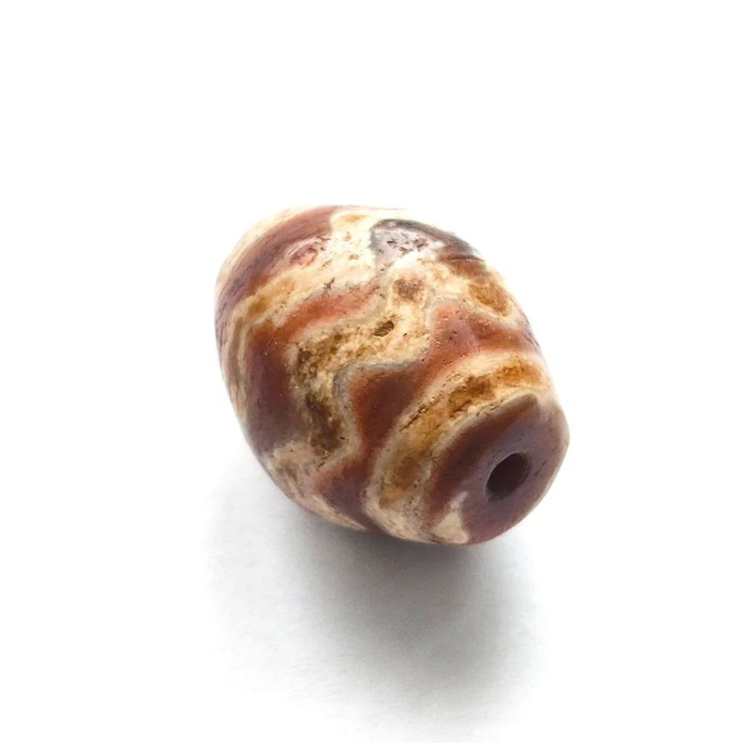 Ancient Tibetan/Nepalese Etched Agate Bead Talisman with...
