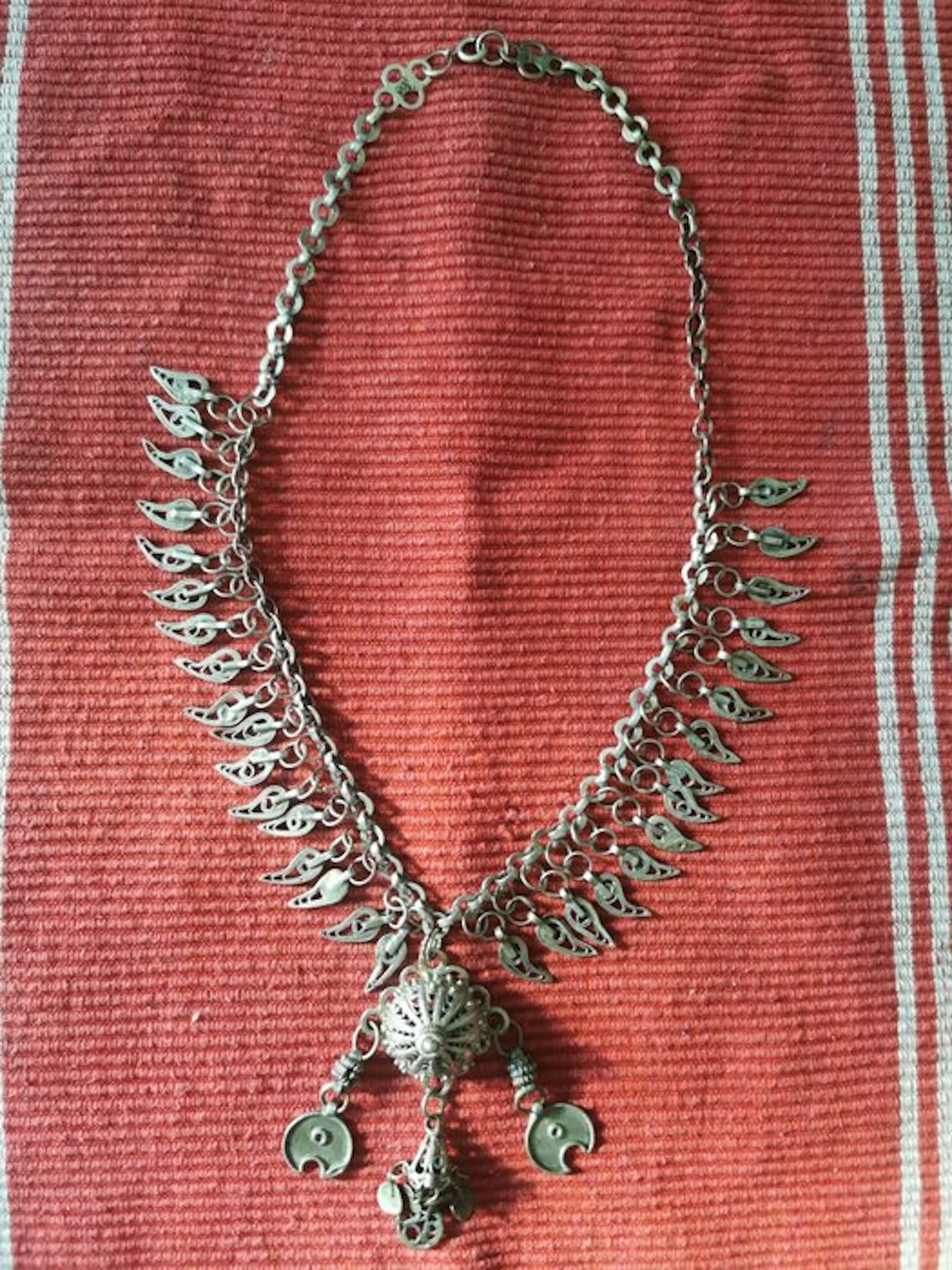 Superb Egyptian Talisman necklace in 800 silver - Cairo...